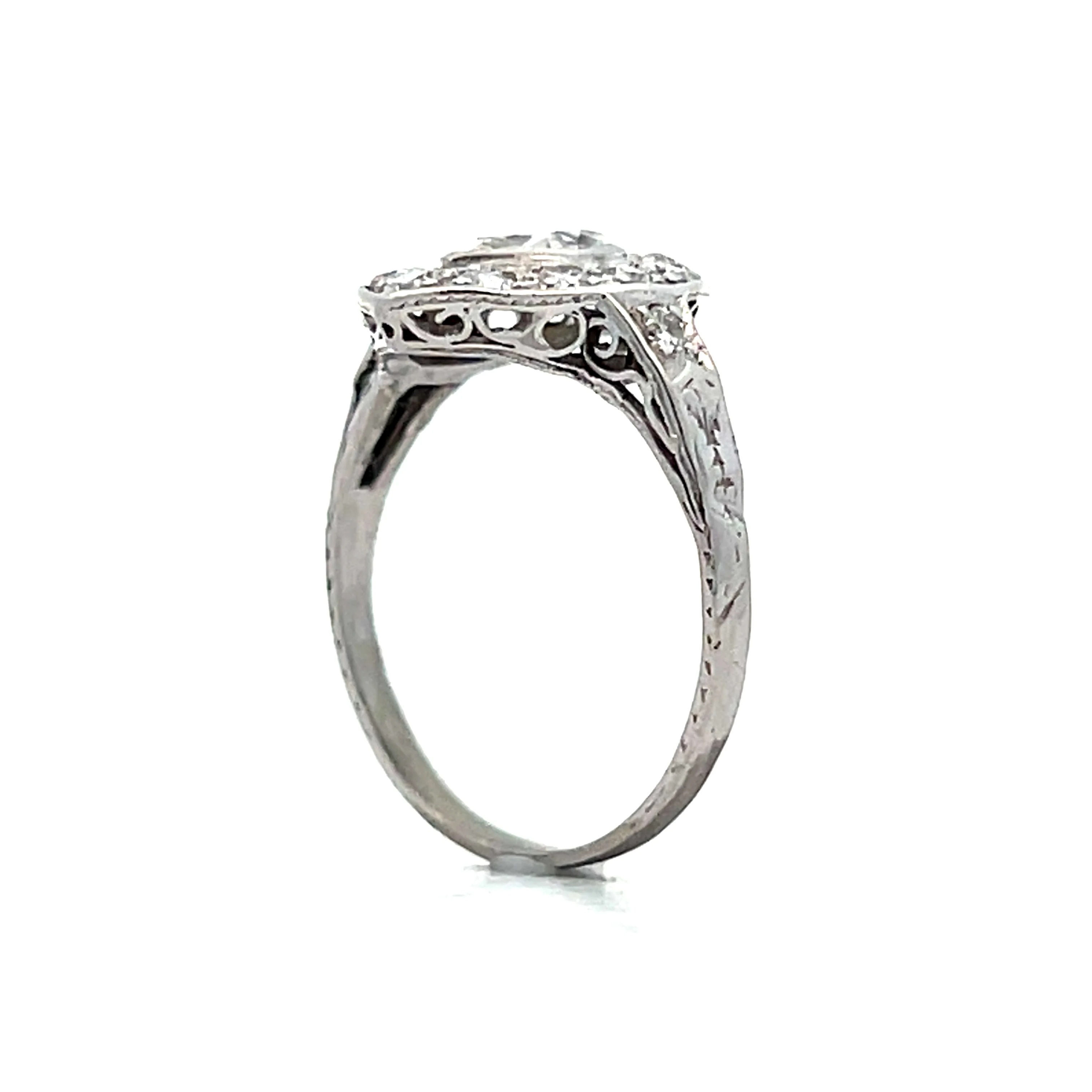 .60 Antique Deco Marquise Diamond Engagement Ring Platinum - Image 5