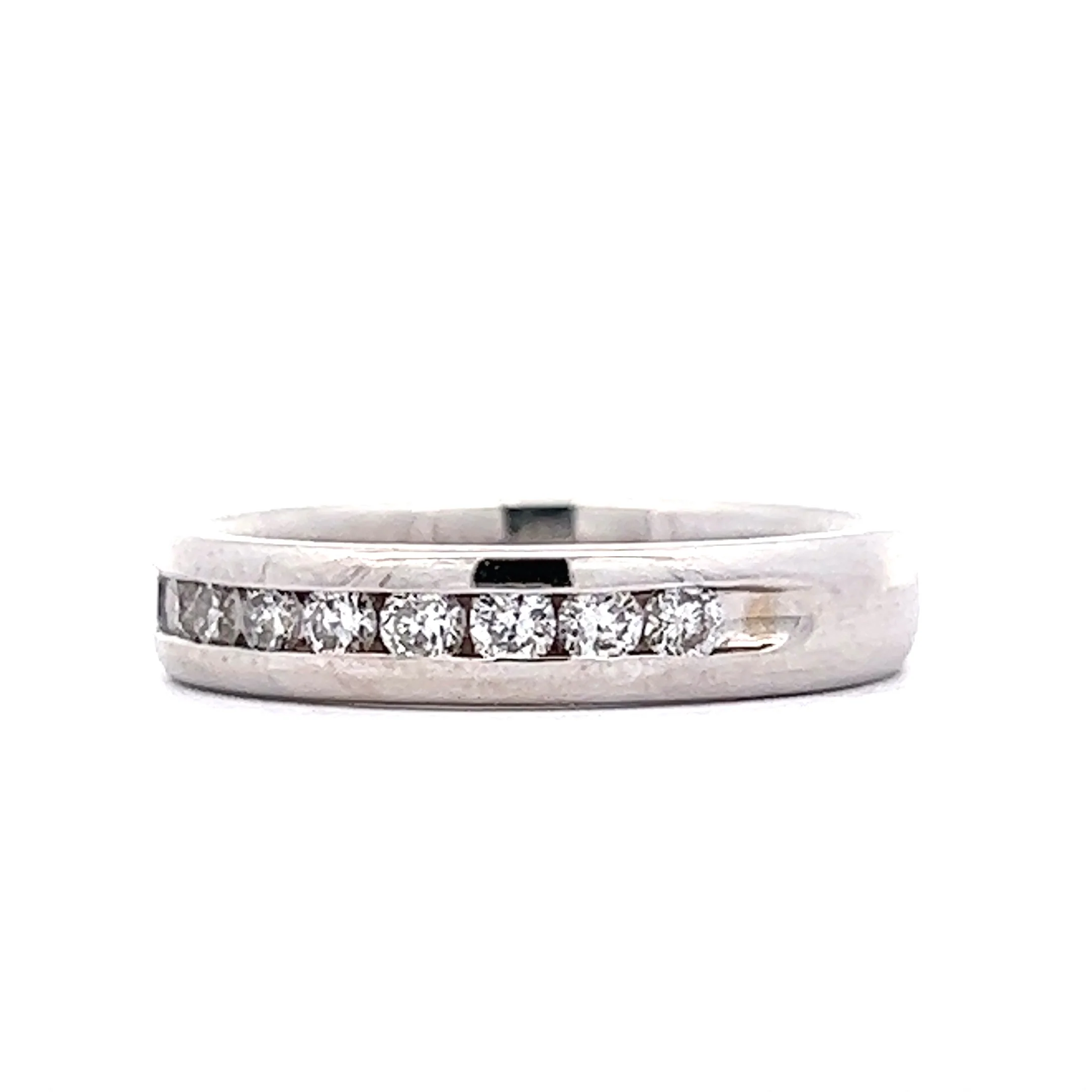.60 Channel Set Diamond Wedding Band in 14k White Gold - Image 2