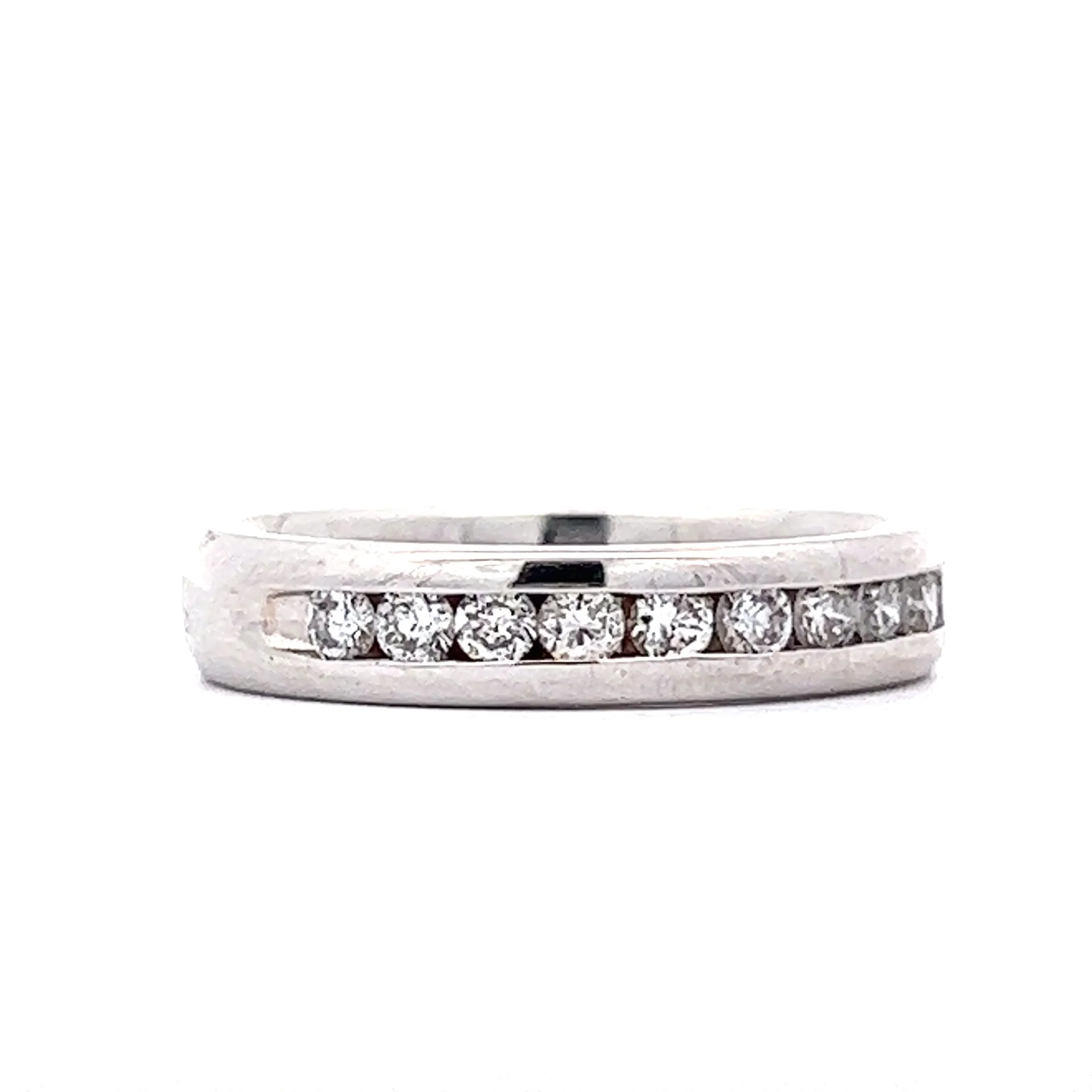 .60 Channel Set Diamond Wedding Band in 14k White Gold - Image 3