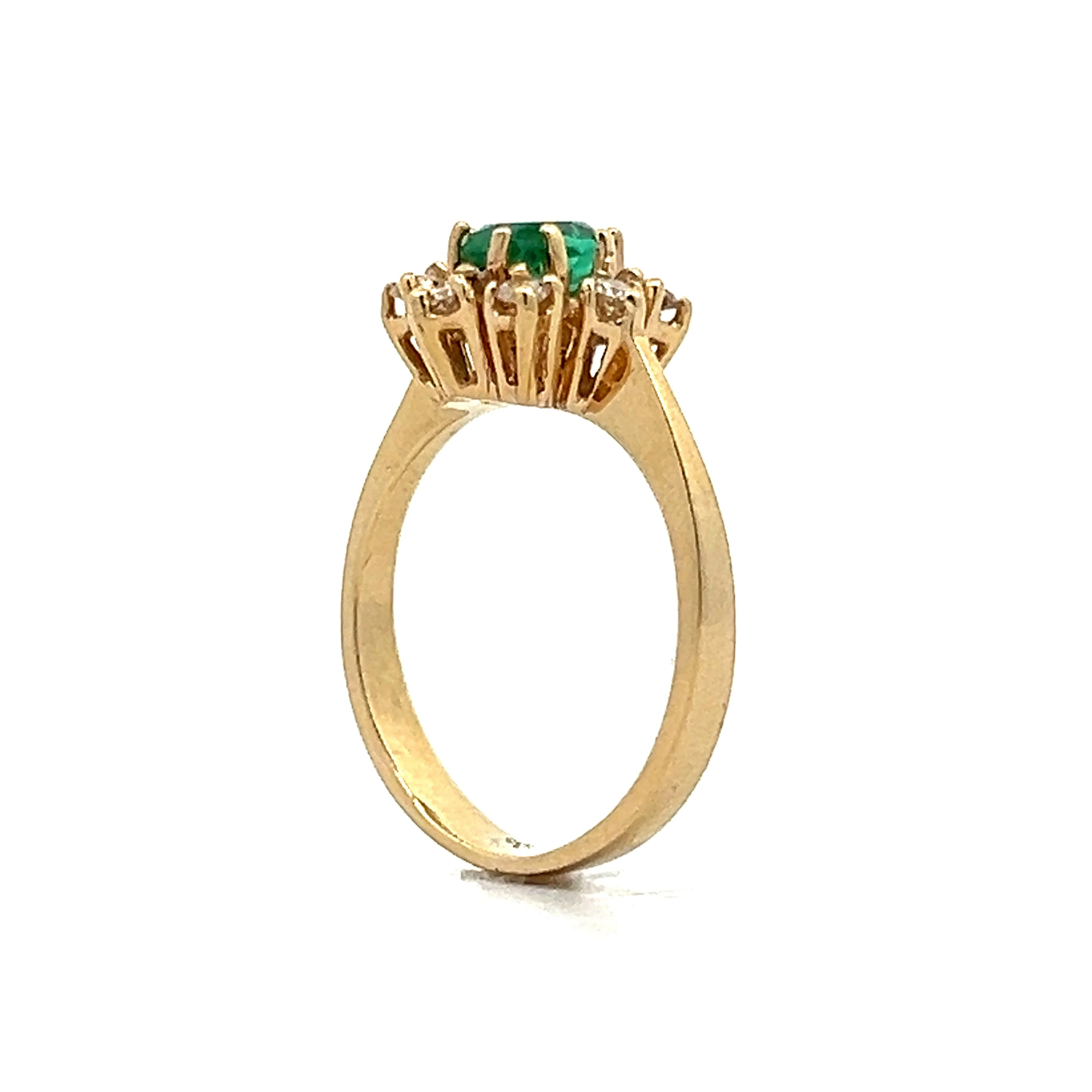 .60 Emerald & Diamond Right Hand Ring in 14k Yellow Gold - Image 5
