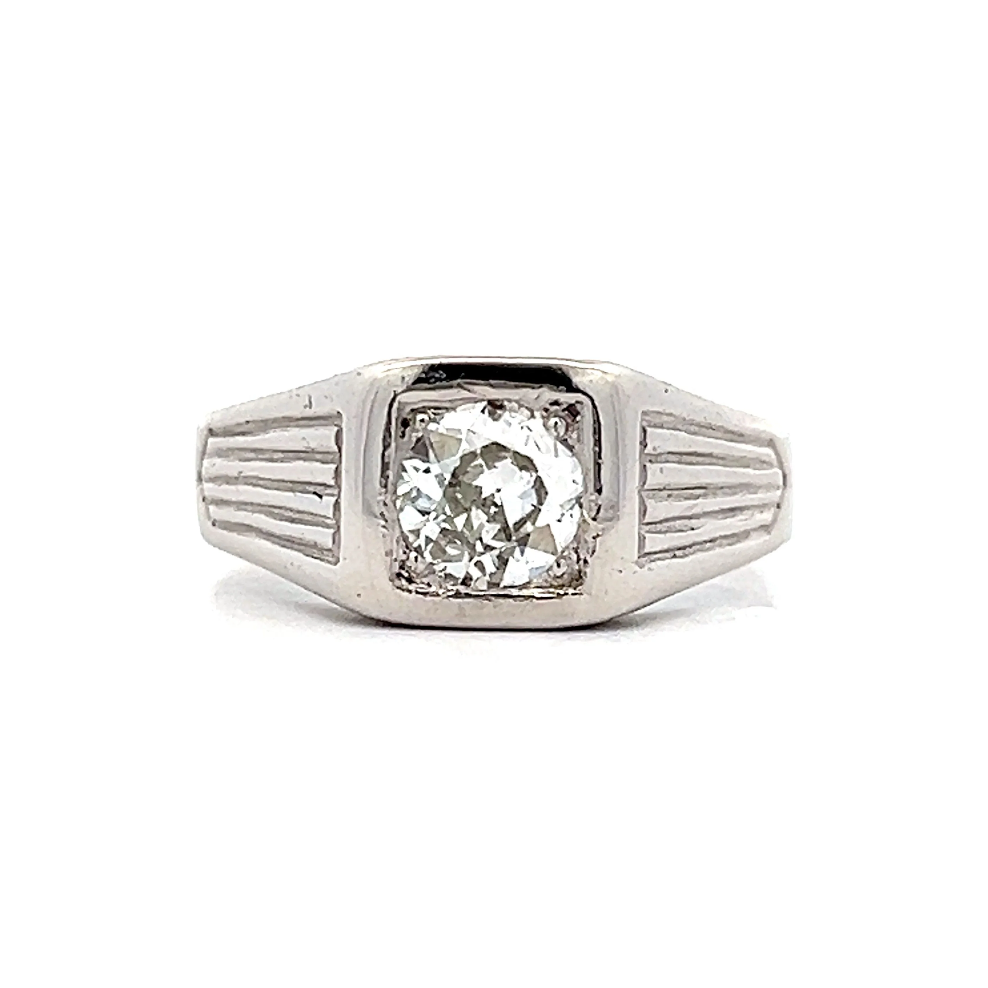 .60 Men's Old European Diamond Ring in Platinum