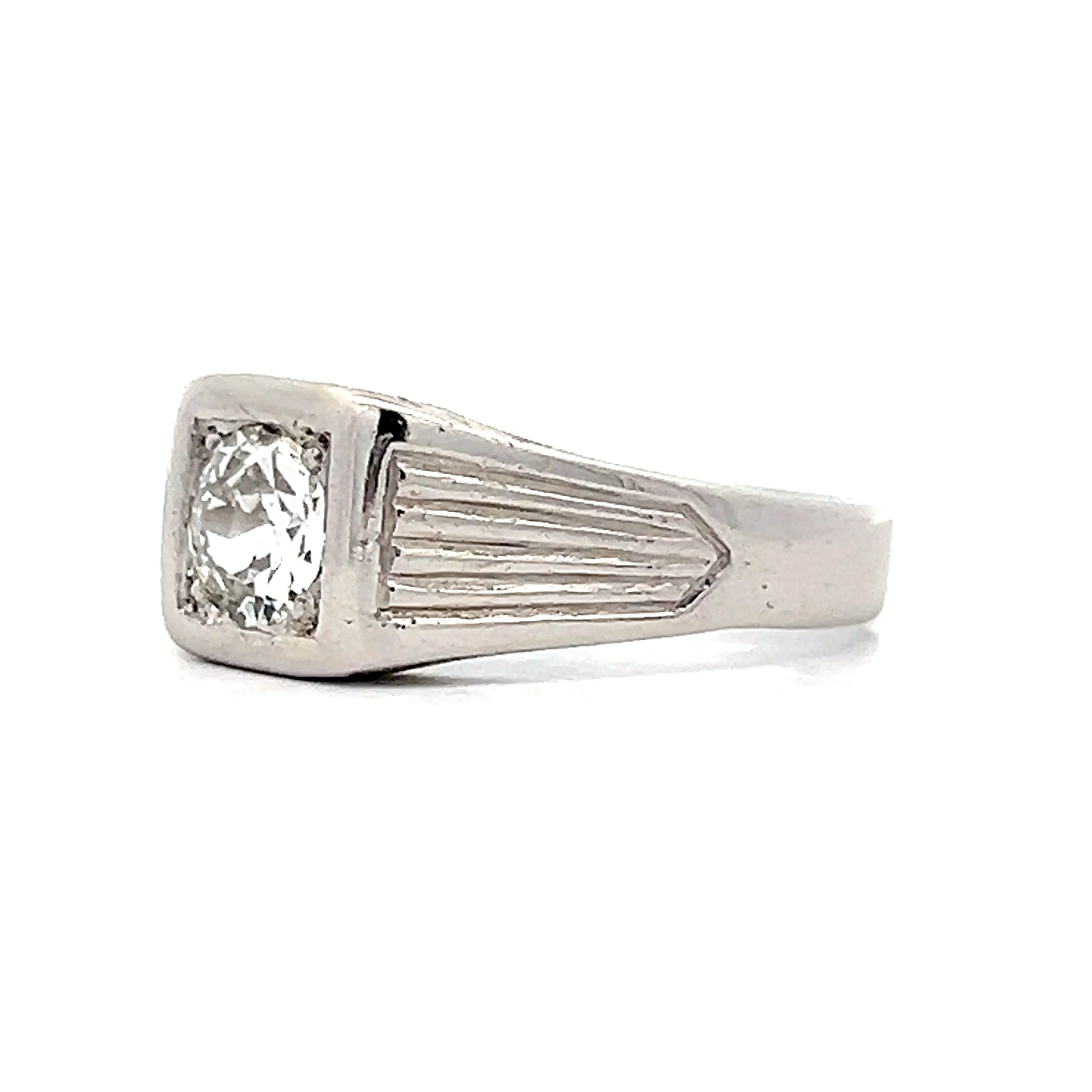 .60 Men's Old European Diamond Ring in Platinum - Image 2