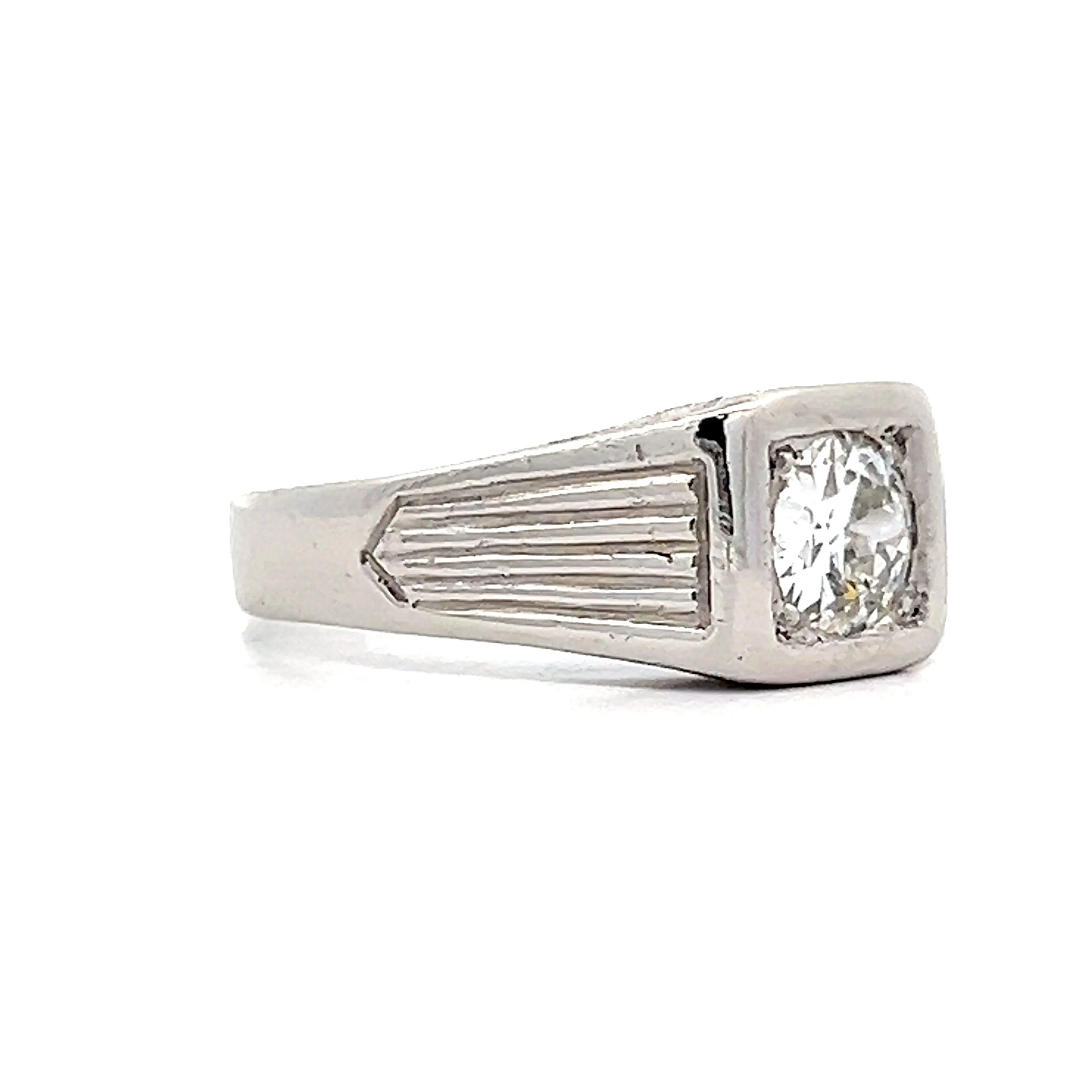 .60 Men's Old European Diamond Ring in Platinum - Image 3