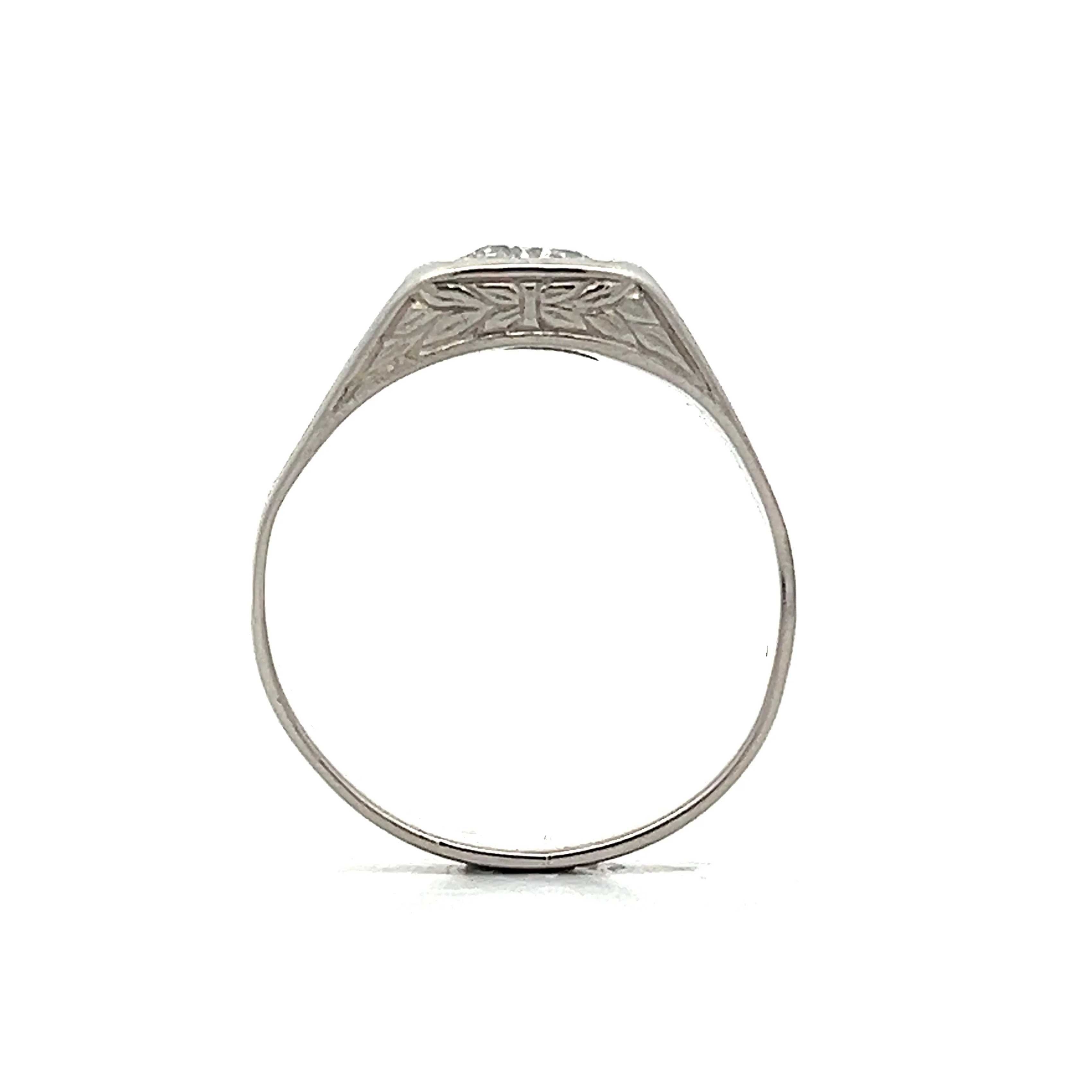 .60 Men's Old European Diamond Ring in Platinum - Image 4