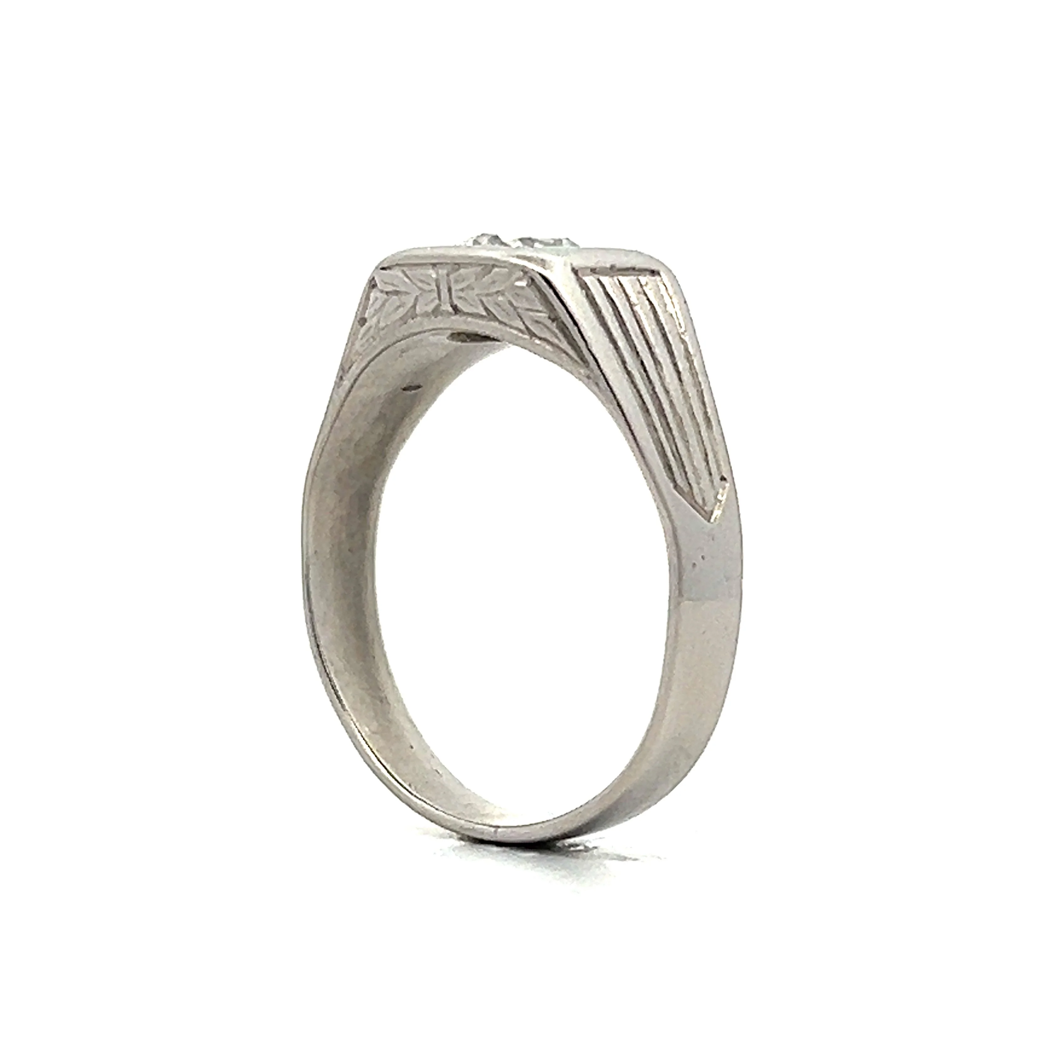 .60 Men's Old European Diamond Ring in Platinum - Image 5
