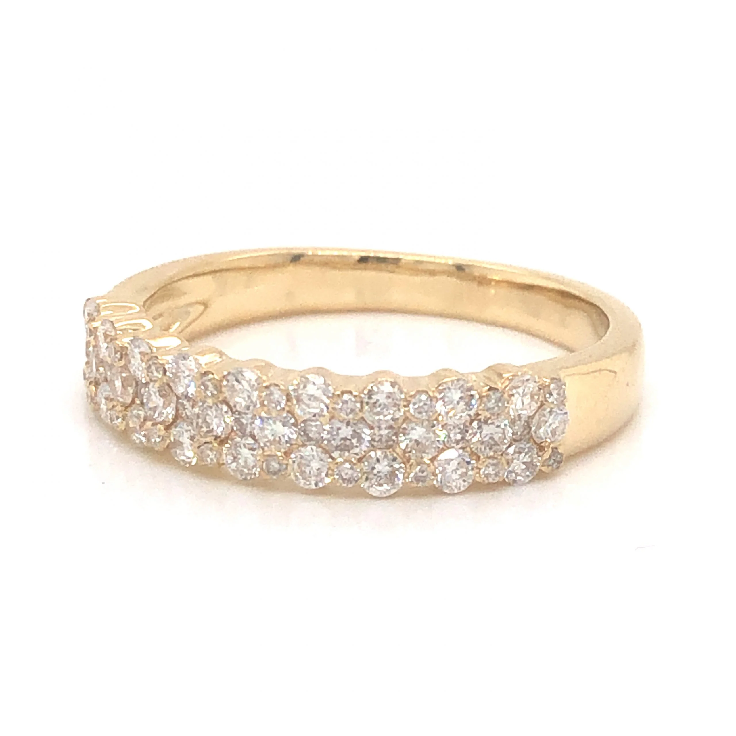 .60 Pave Diamond Wedding Band in 14k Yellow Gold - Image 2