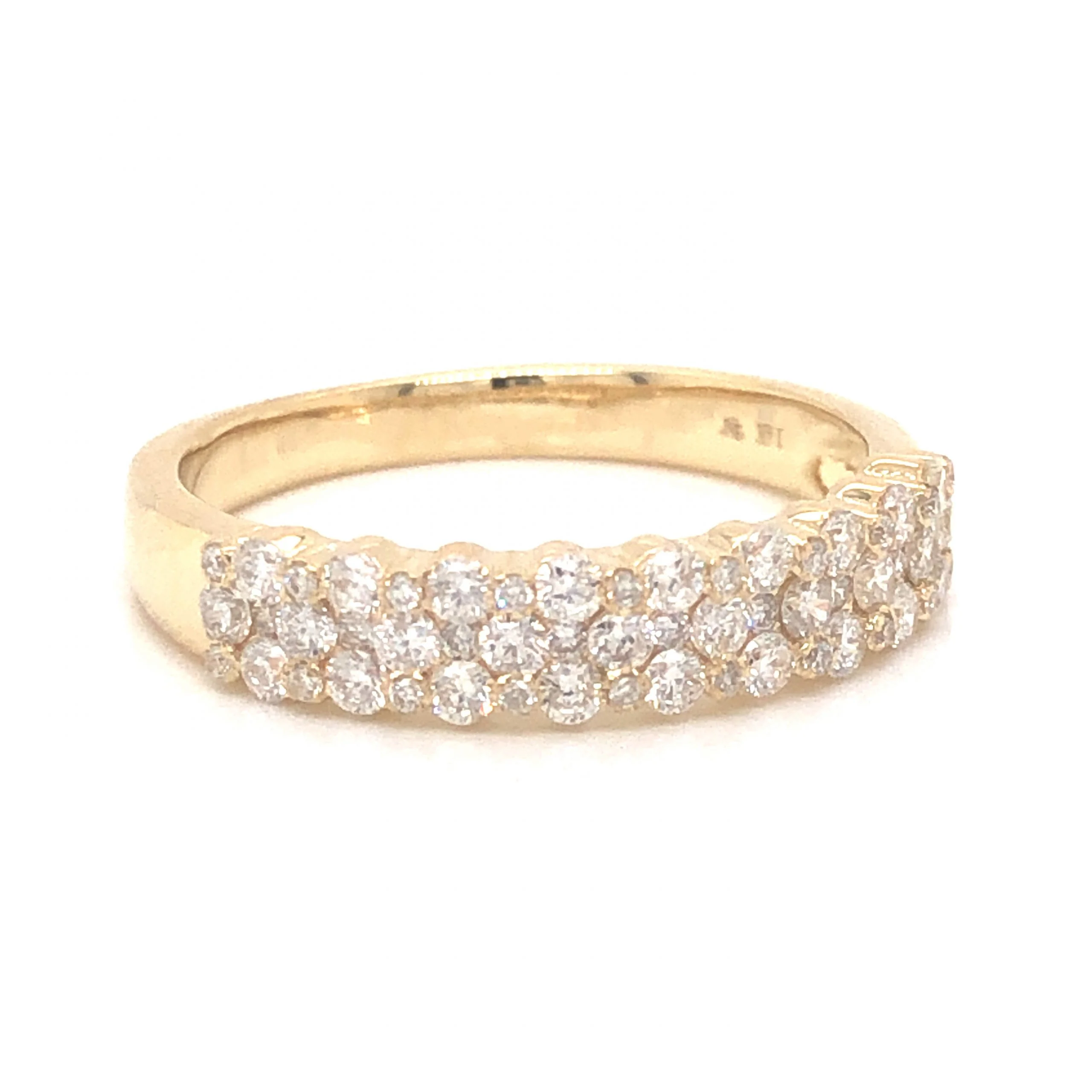 .60 Pave Diamond Wedding Band in 14k Yellow Gold - Image 3