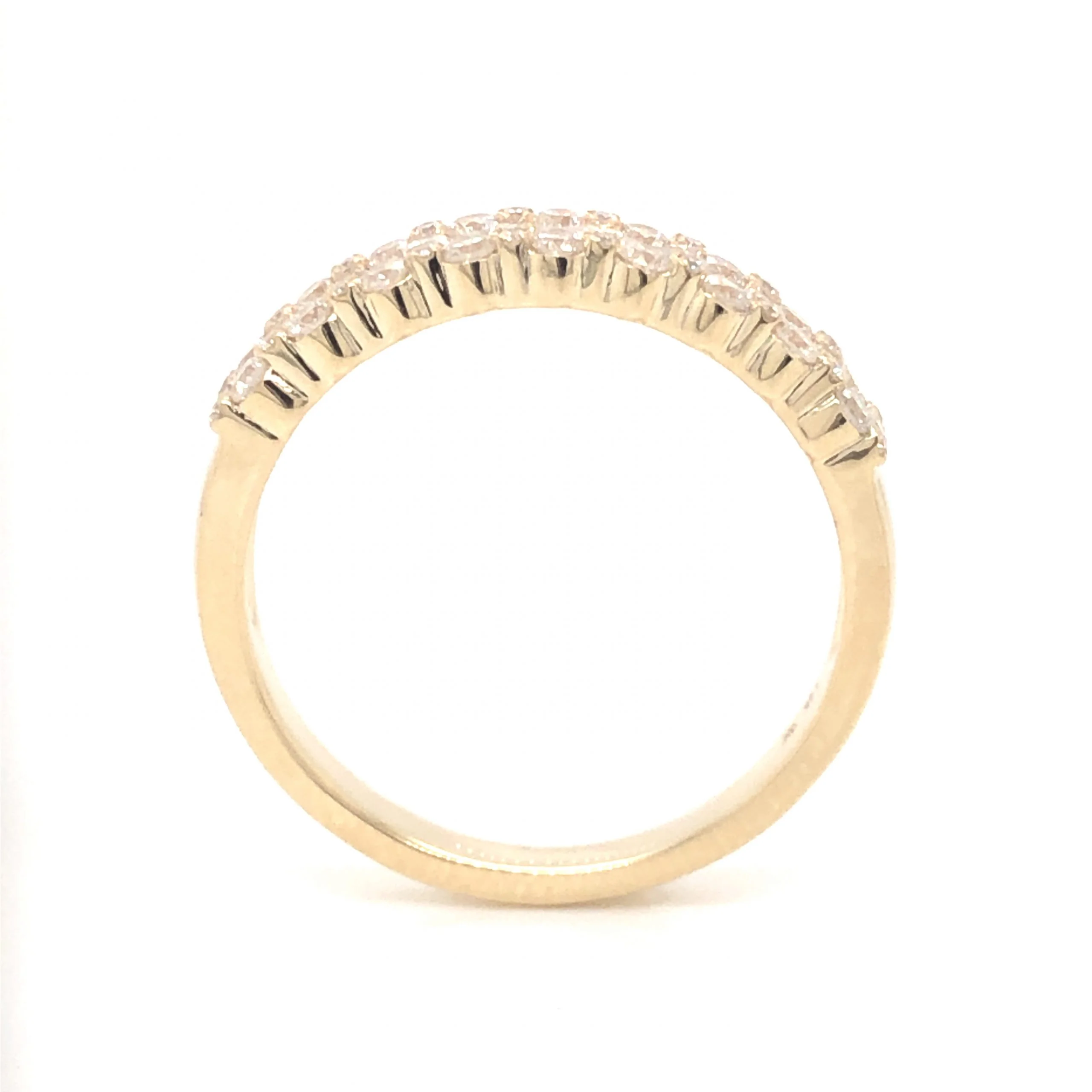 .60 Pave Diamond Wedding Band in 14k Yellow Gold - Image 4