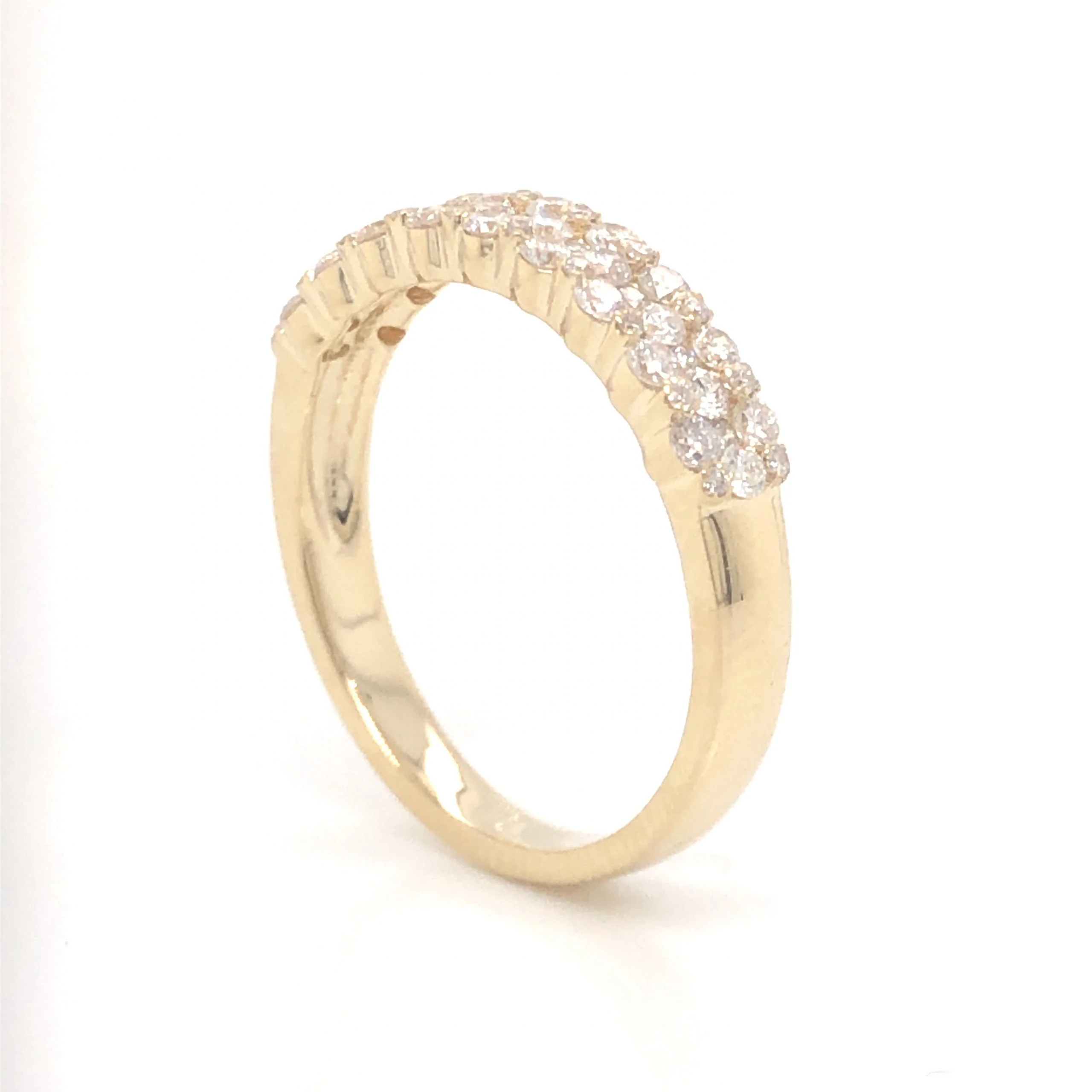 .60 Pave Diamond Wedding Band in 14k Yellow Gold - Image 5