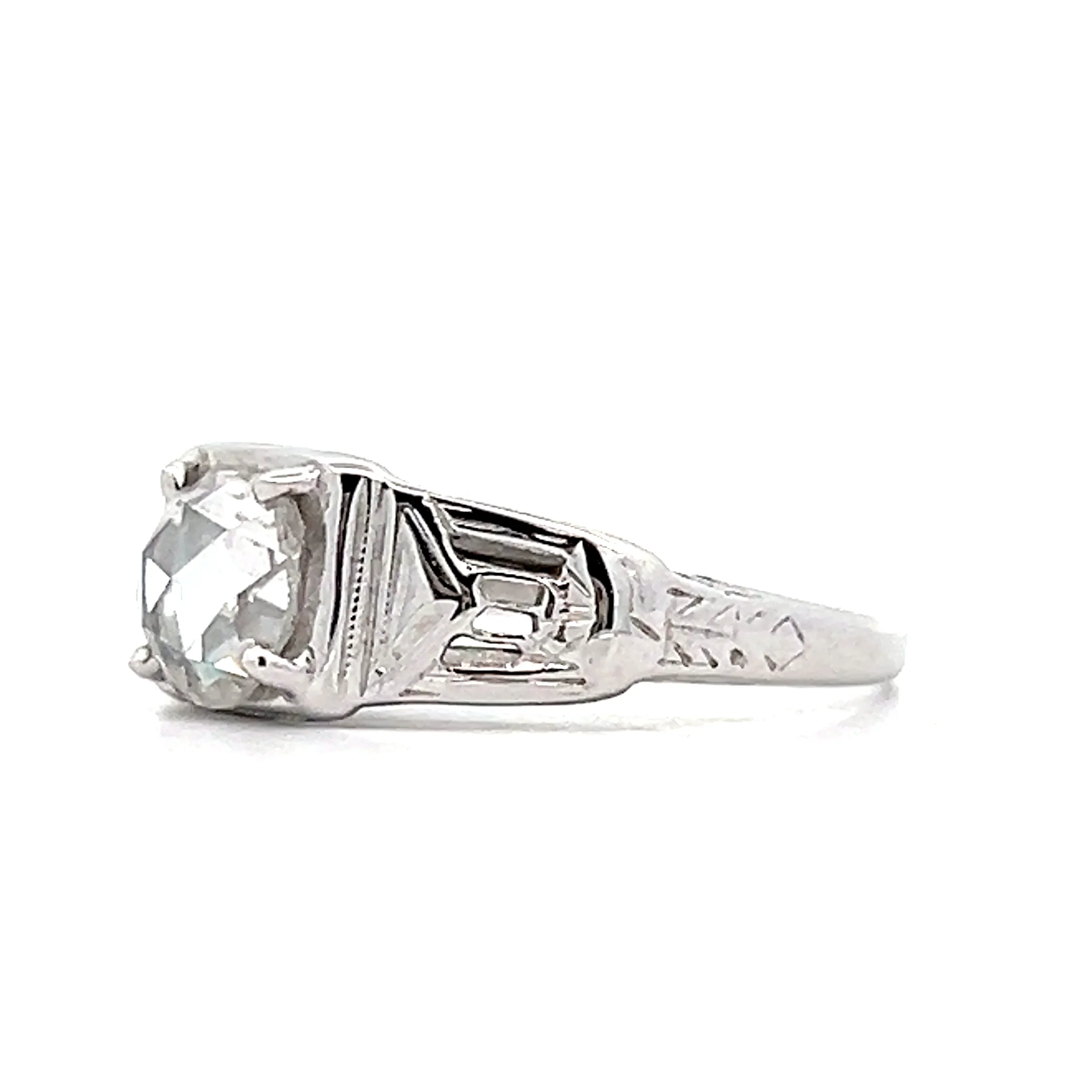 .60 Vintage Deco Rose Diamond Engagement Ring in 18k - Image 2