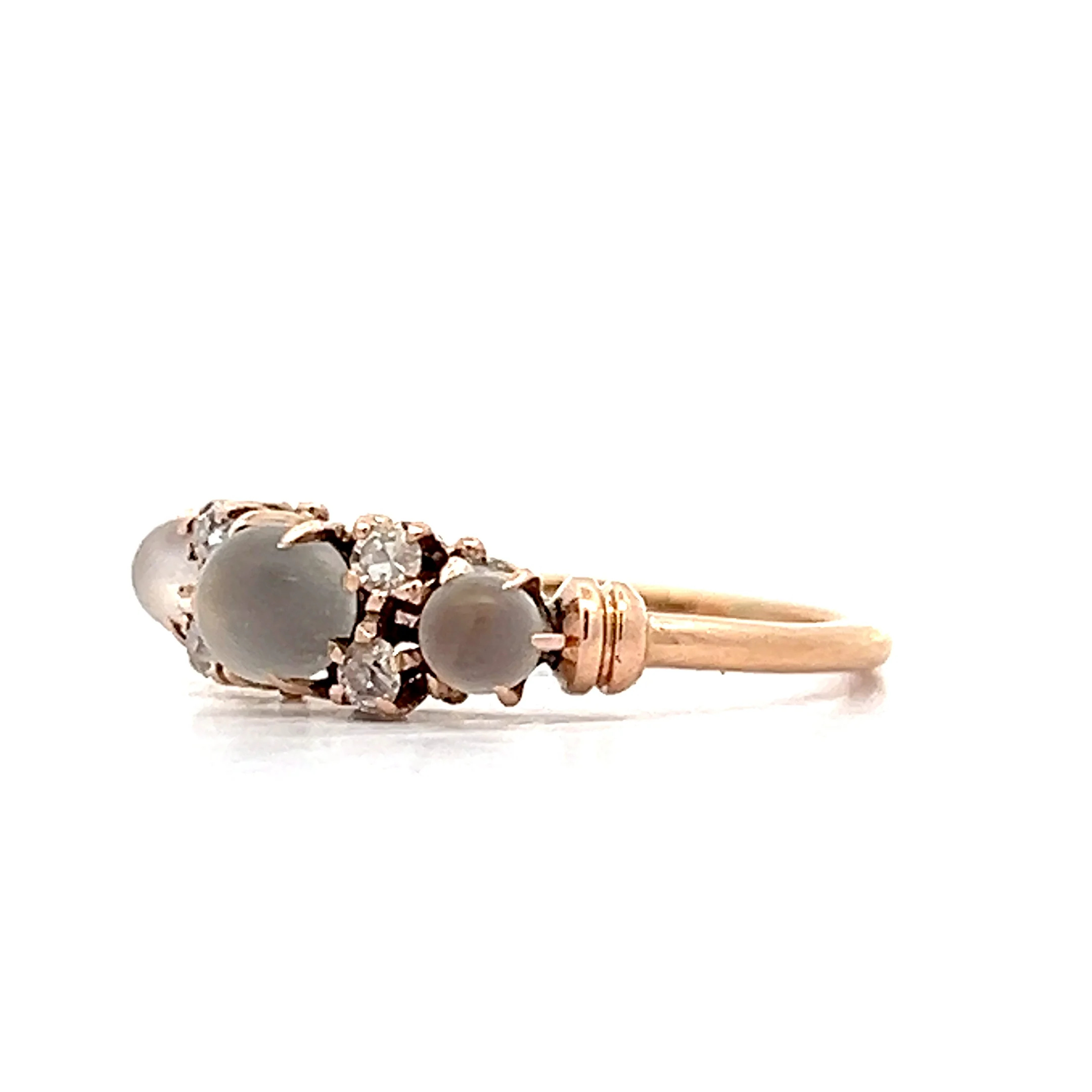 .61 Antique Victorian Moonstone & Diamond Ring in 14k - Image 2
