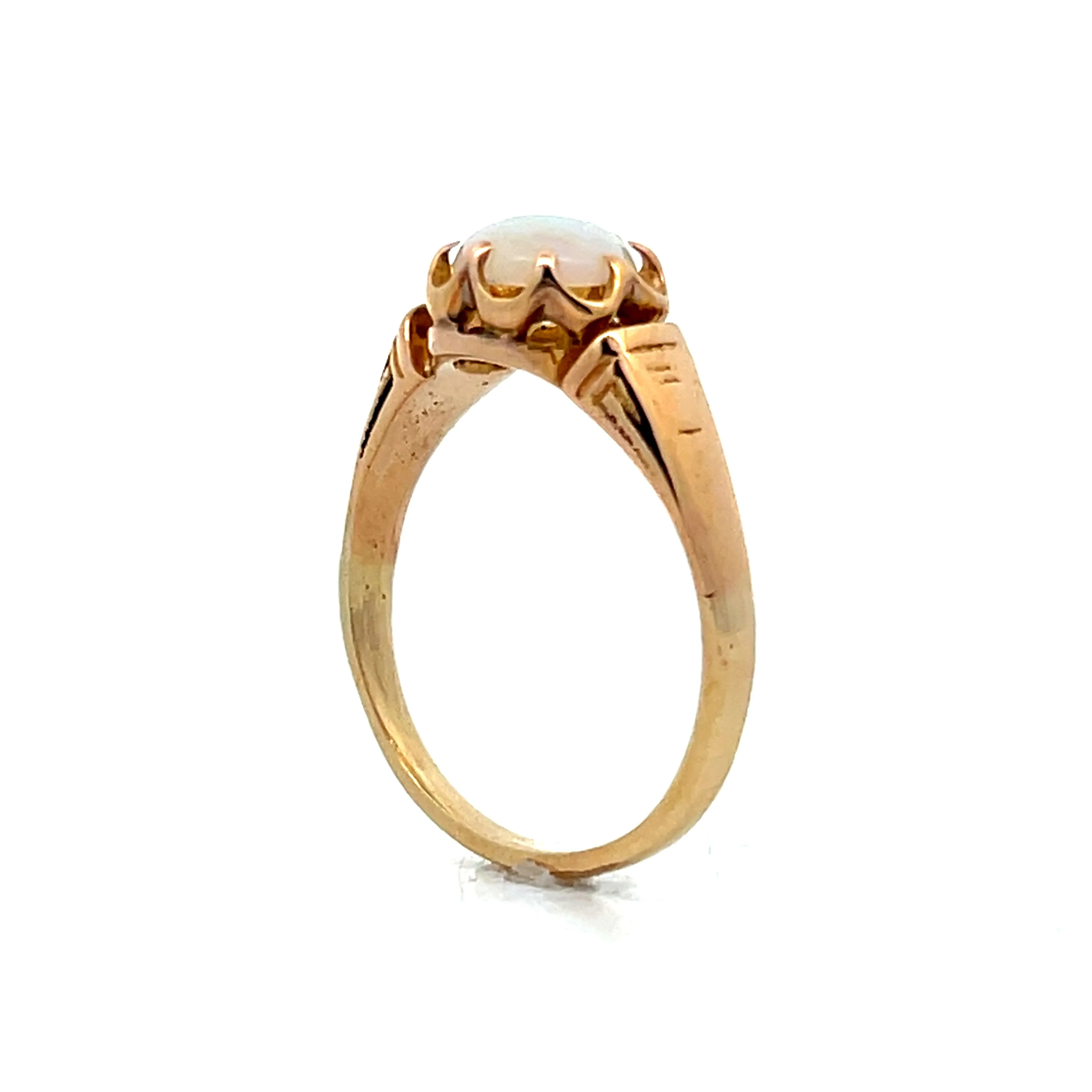 .61 Antique Victorian Opal Ring in 14k Yellow Gold - Image 5