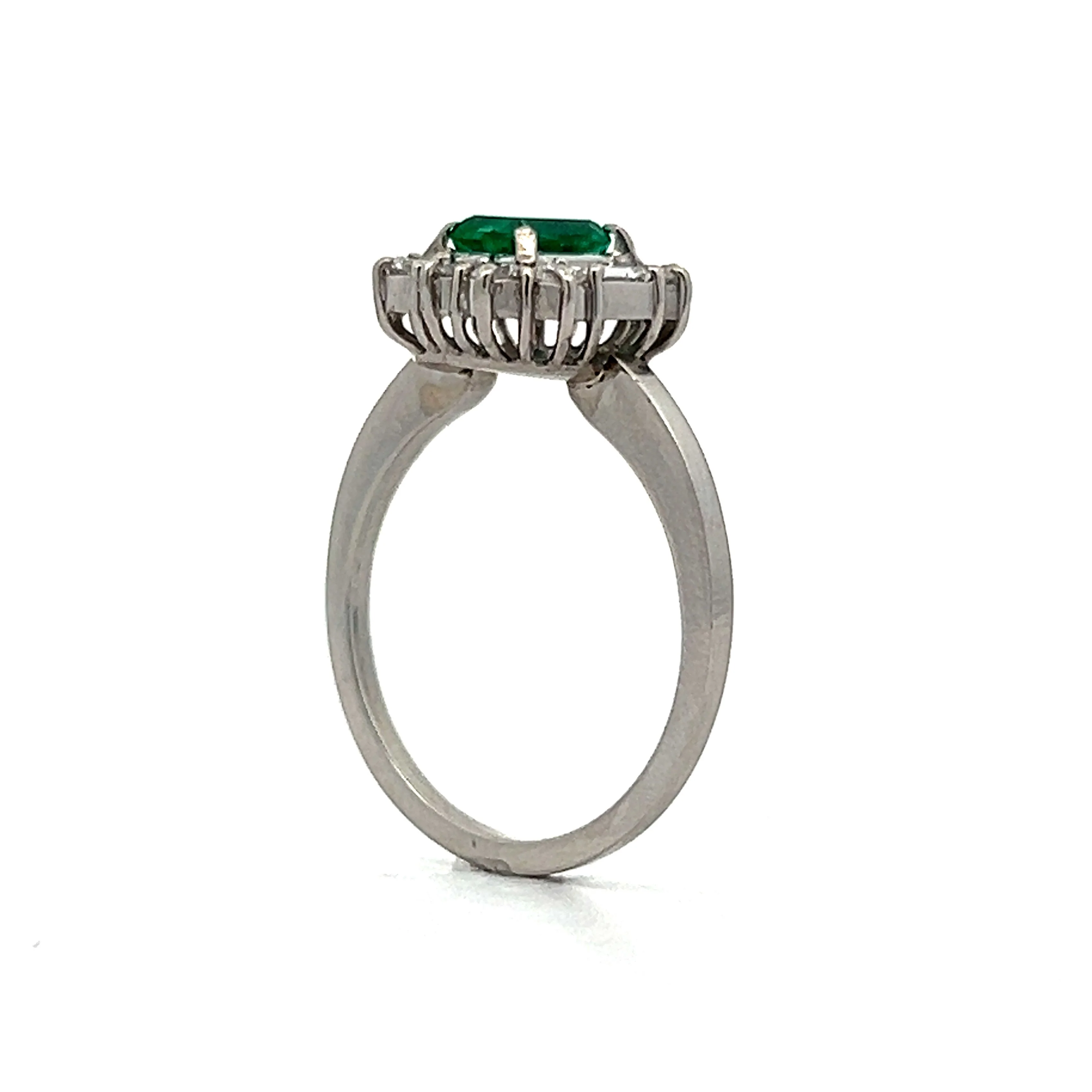 .61 Emerald Cut Emerald Cocktail Ring in Platinum - Image 5