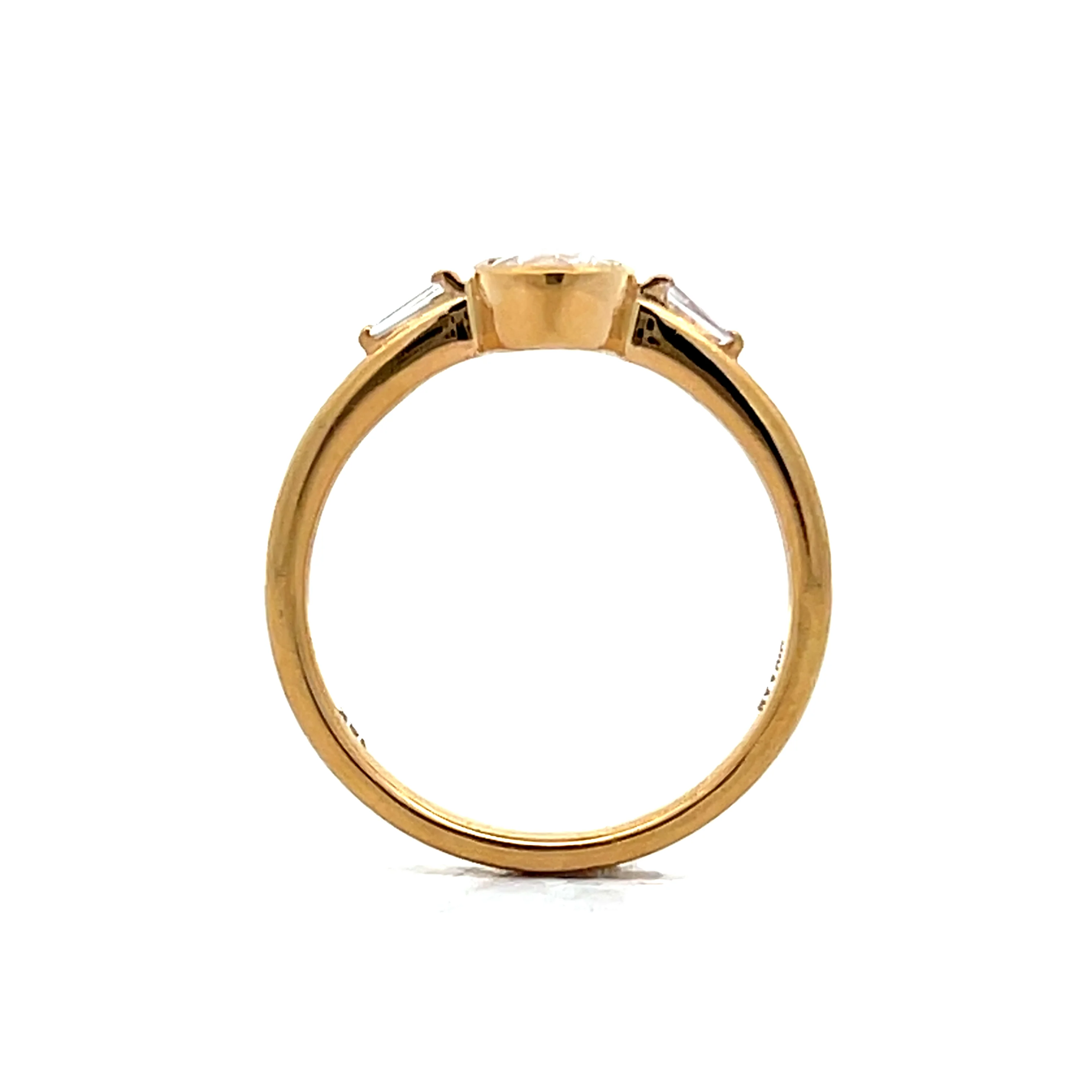 .61 Oval Rose Cut Diamond Engagement Ring in 18k - Image 4