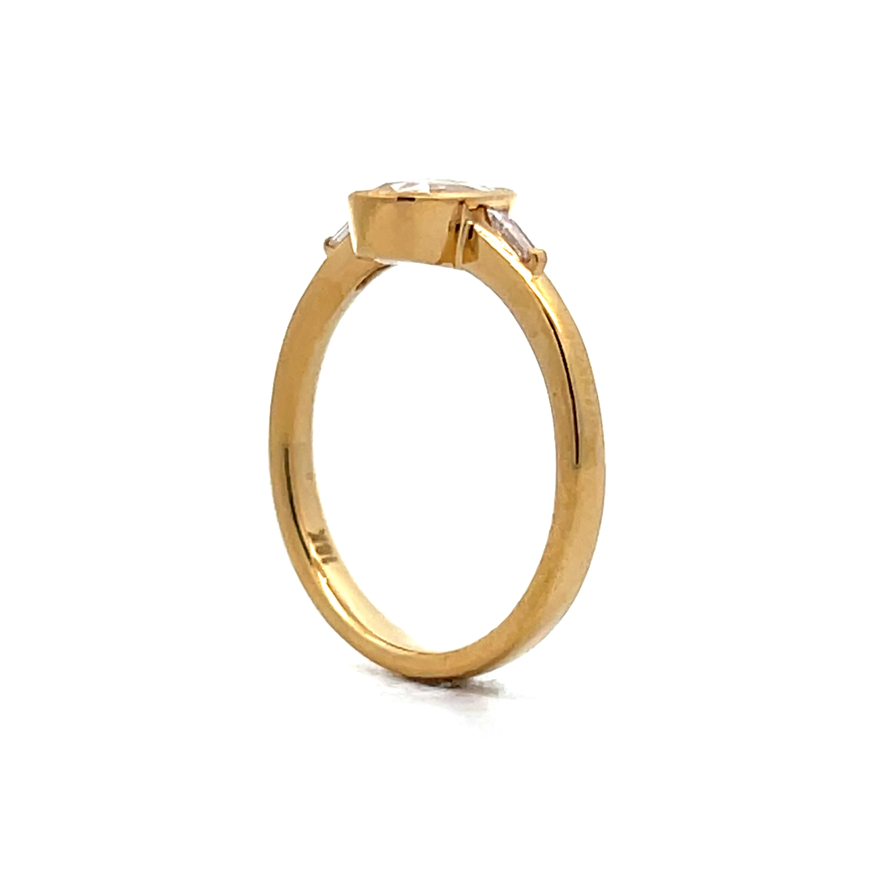 .61 Oval Rose Cut Diamond Engagement Ring in 18k - Image 5