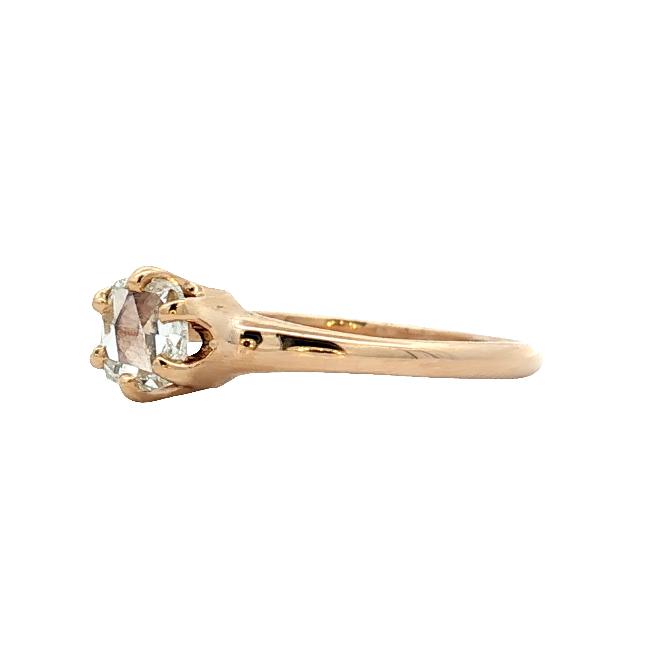 .62 Antique Victorian Rose Diamond Engagement Ring 14k - Image 2