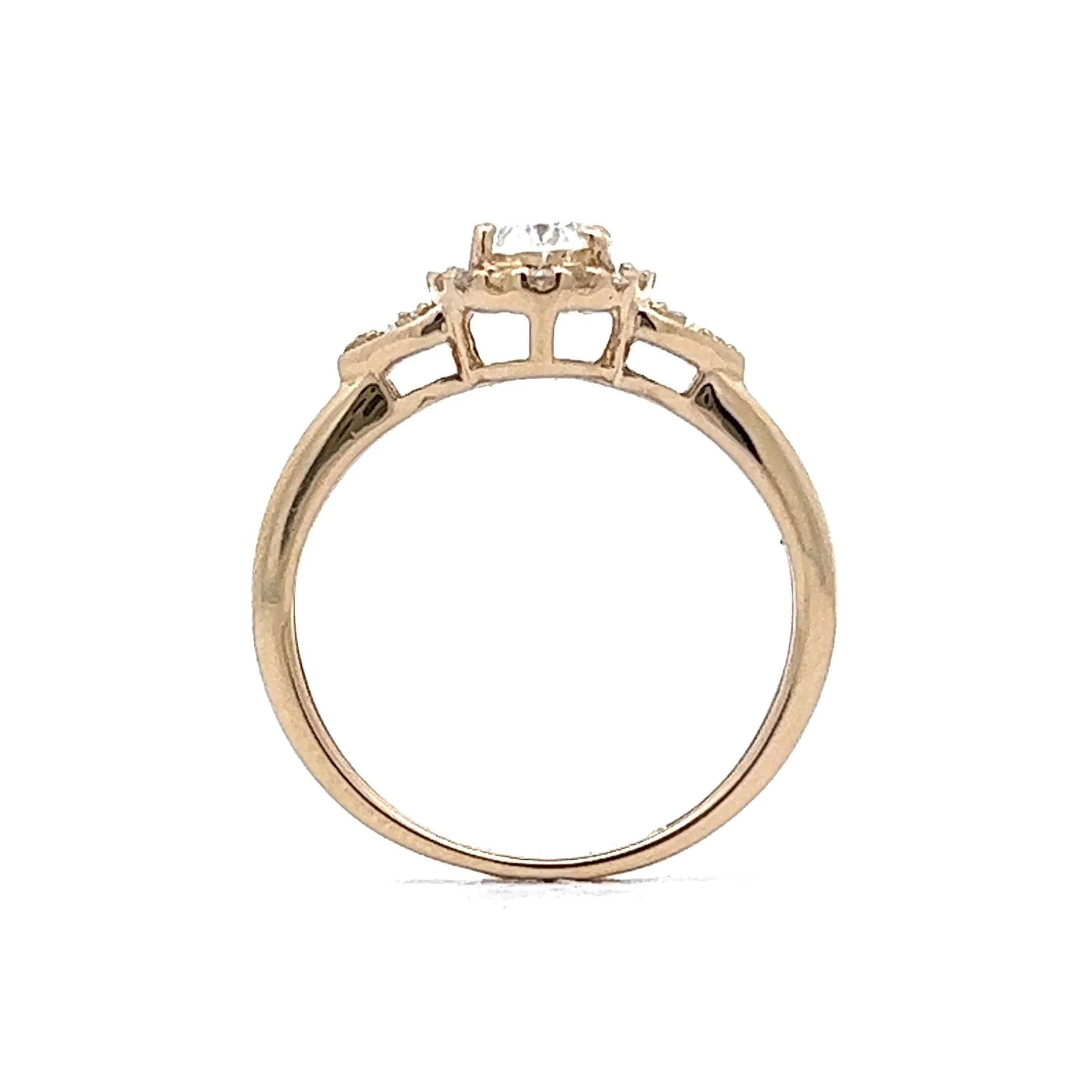 .62 Oval Cut Diamond Engagement Ring in 14K Yellow Gold - Image 4
