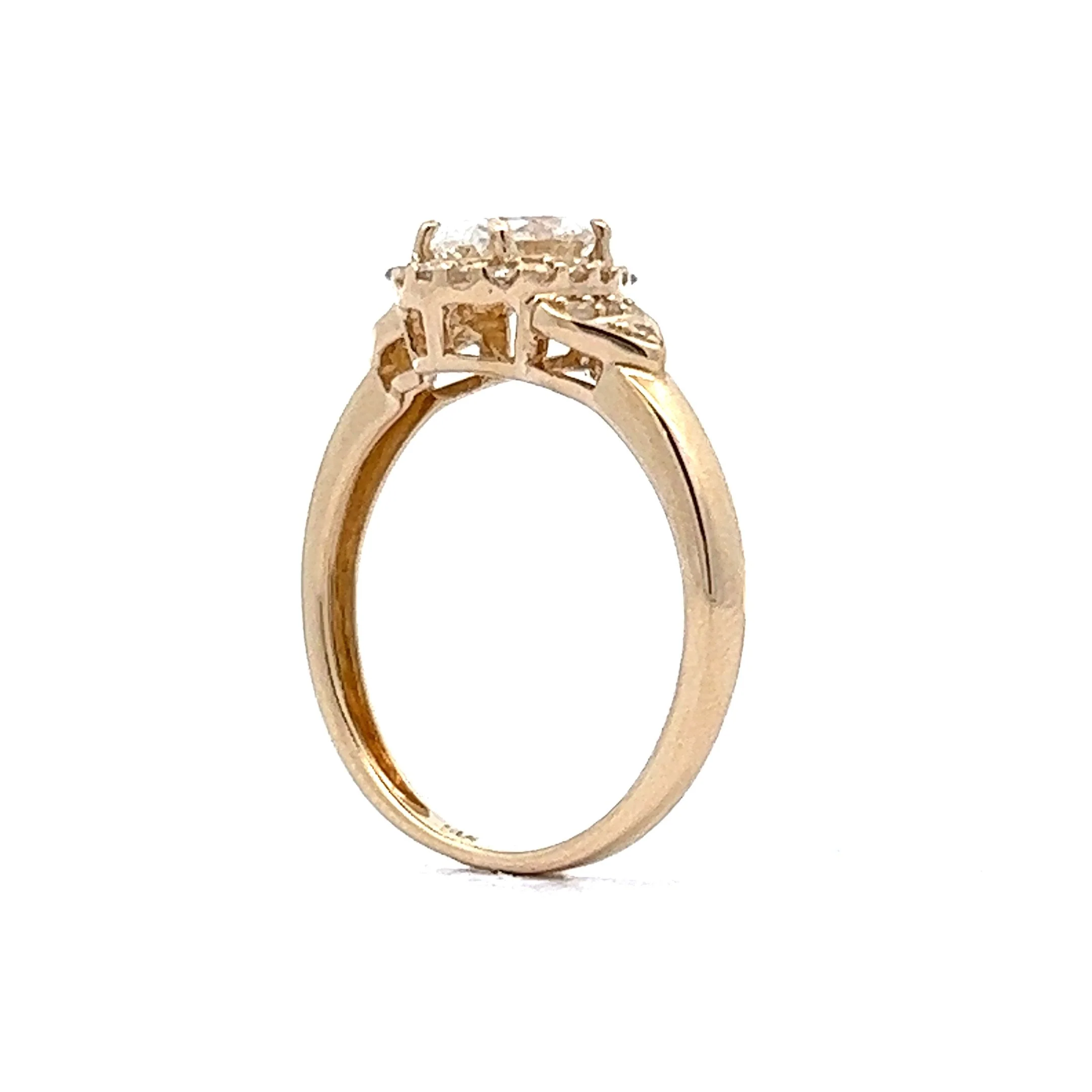.62 Oval Cut Diamond Engagement Ring in 14K Yellow Gold - Image 5