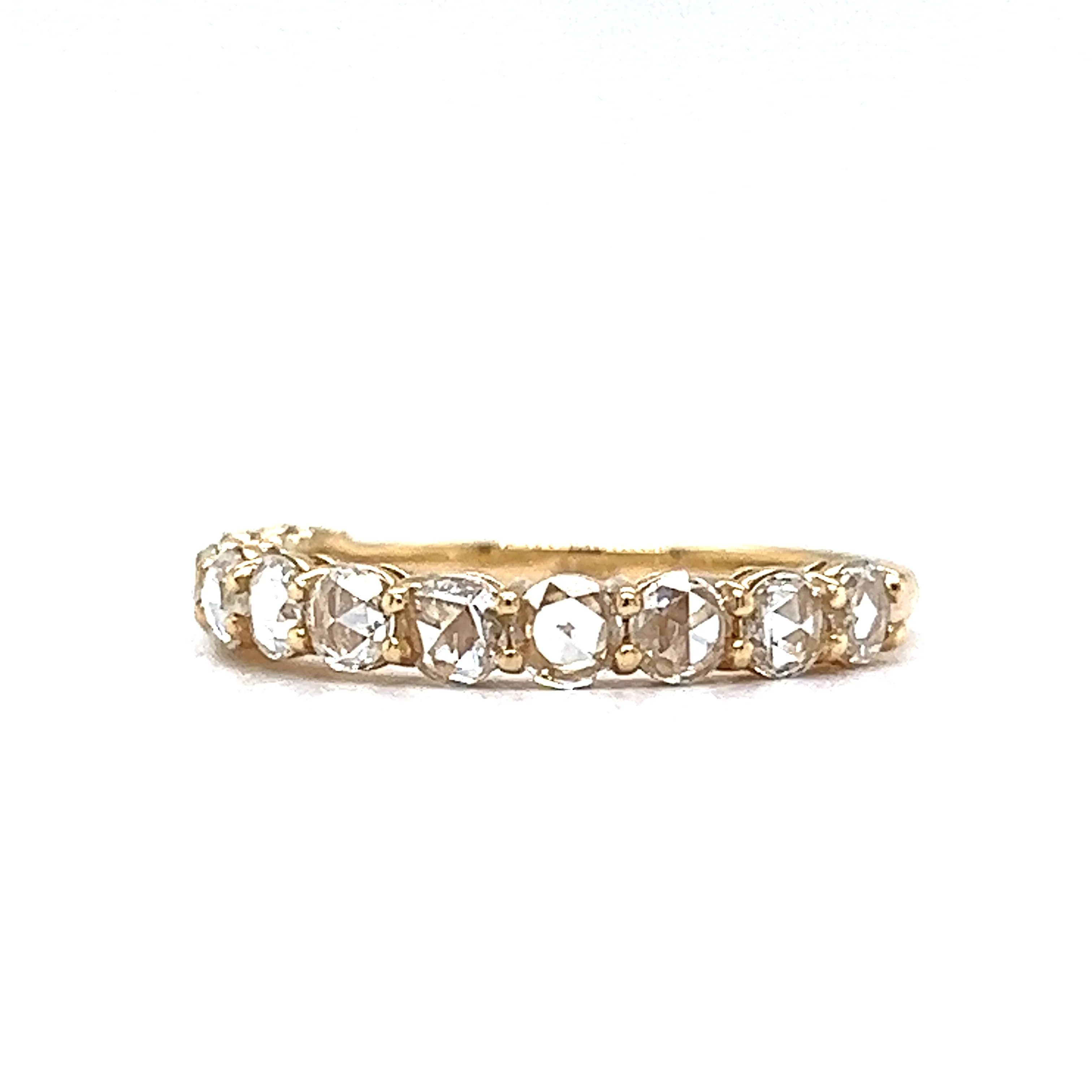 .62 Rose Cut Diamond Wedding Band in 14k Yellow Gold - Image 2