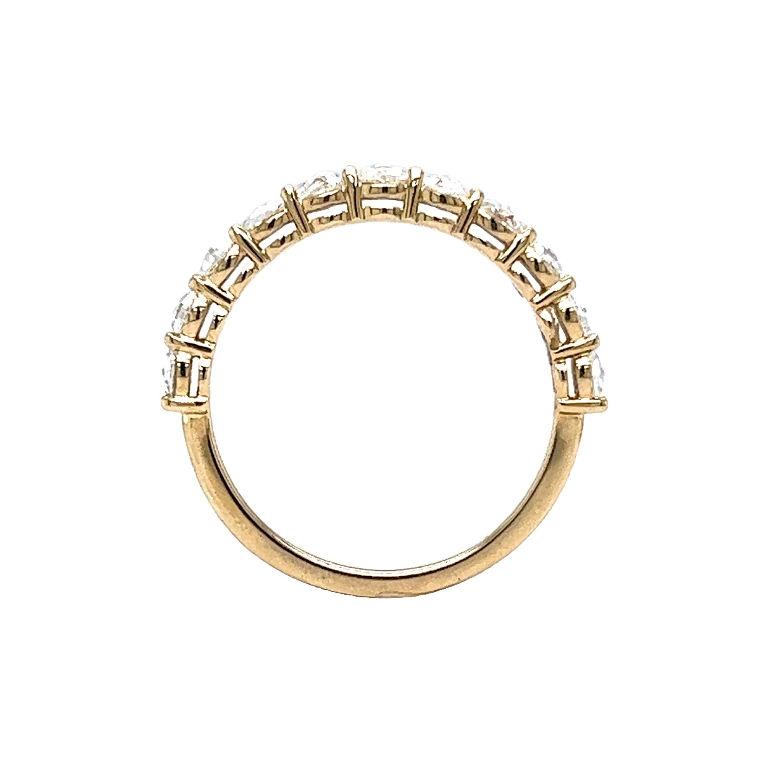 .62 Rose Cut Diamond Wedding Band in 14k Yellow Gold - Image 4
