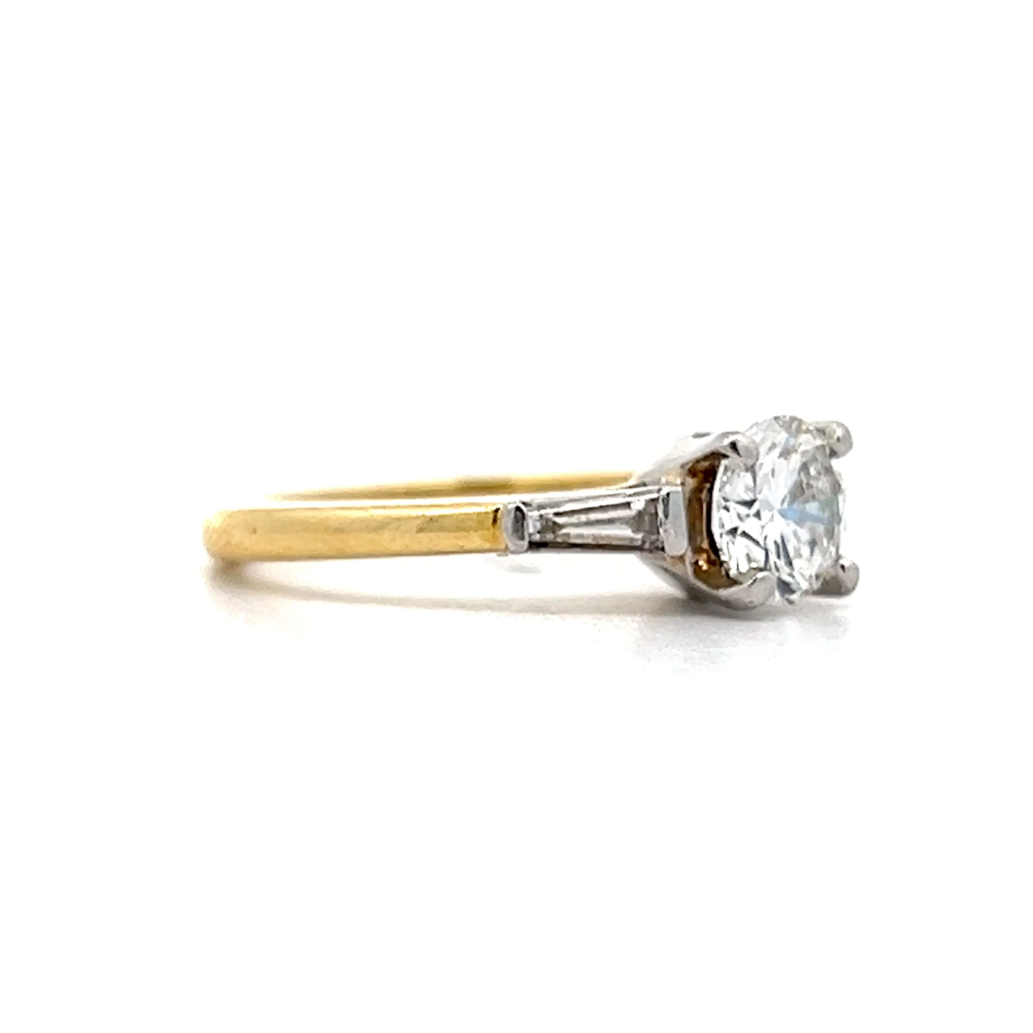 .62 Round Brilliant Diamond Engagement Ring in 14k/Platinum - Image 3