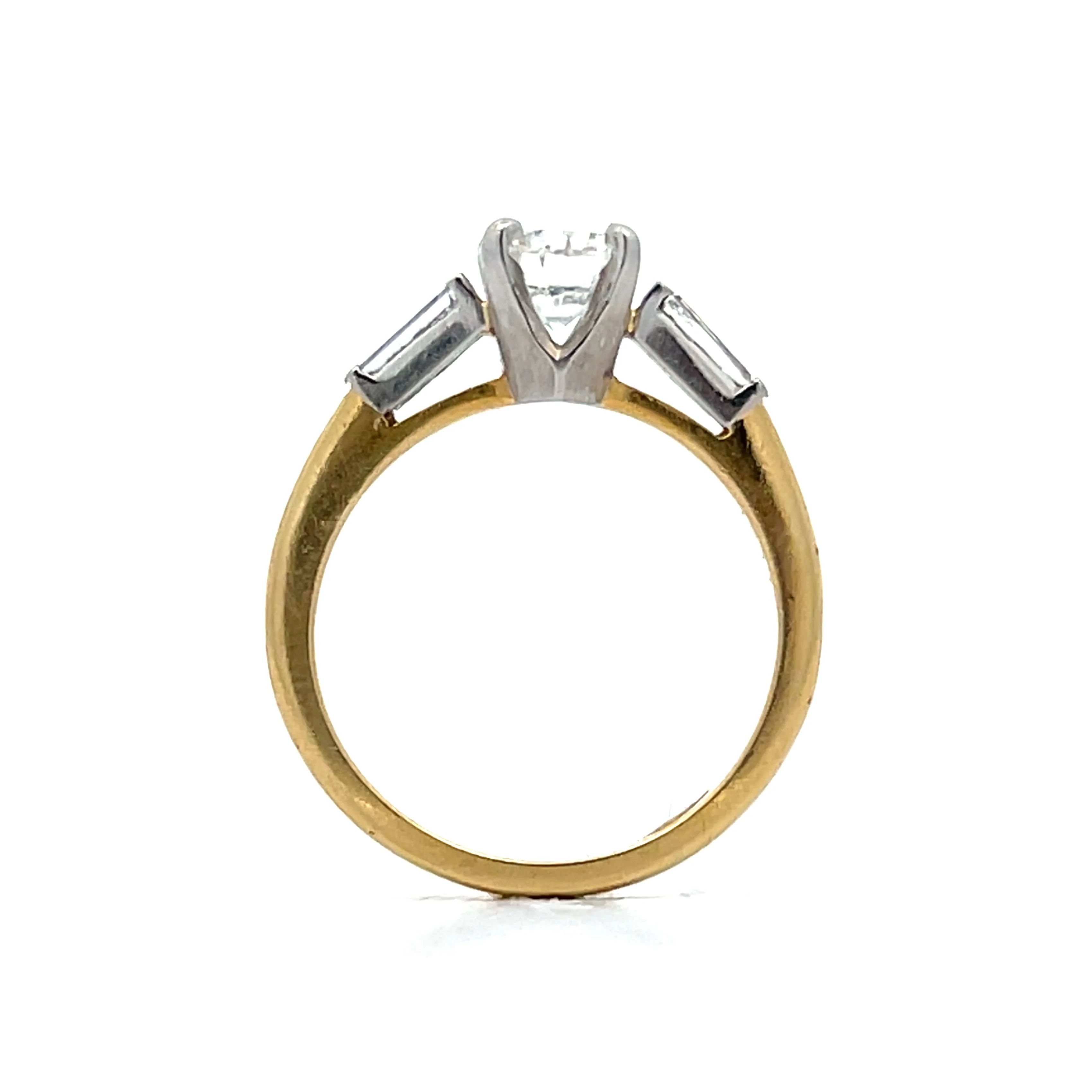 .62 Round Brilliant Diamond Engagement Ring in 14k/Platinum - Image 4