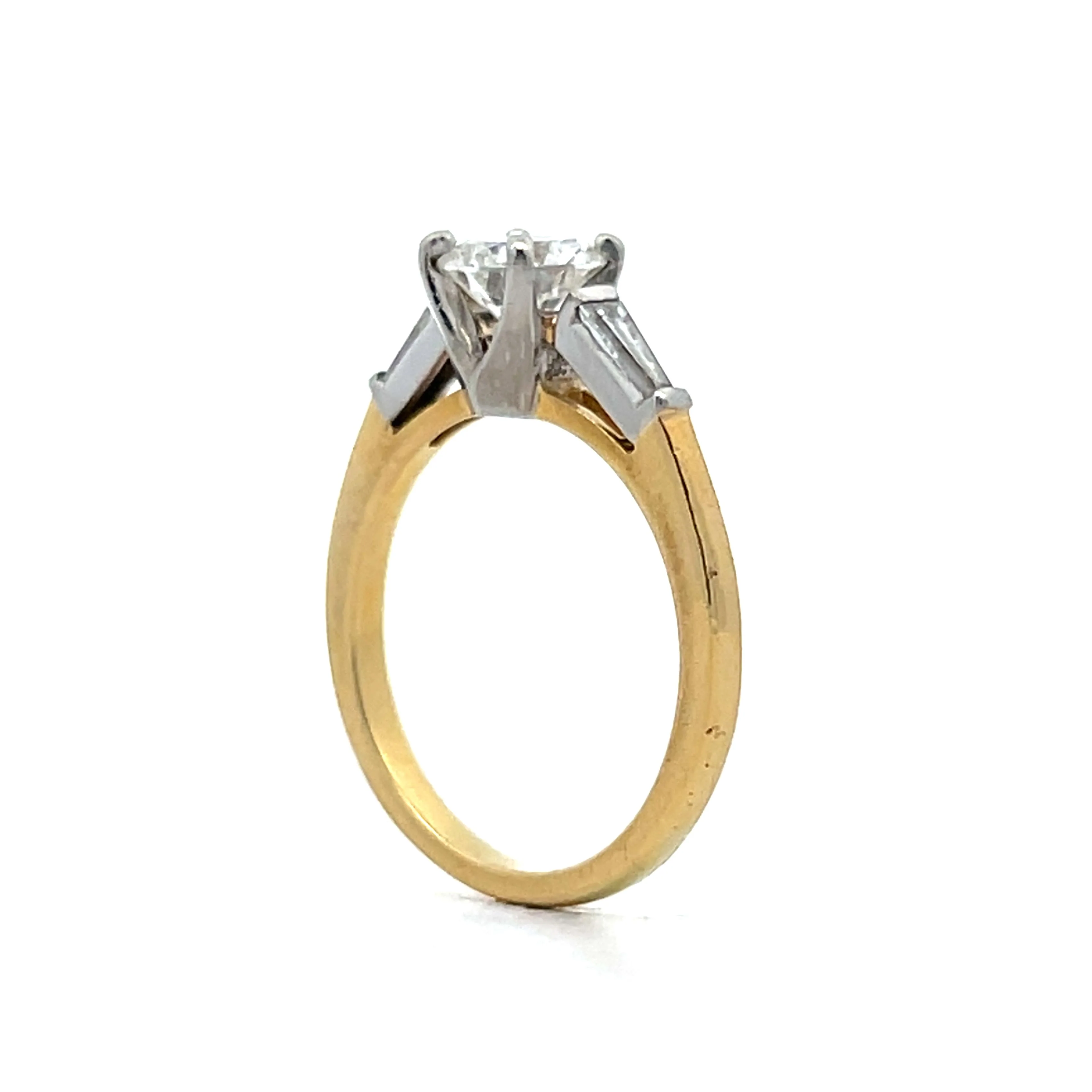 .62 Round Brilliant Diamond Engagement Ring in 14k/Platinum - Image 5