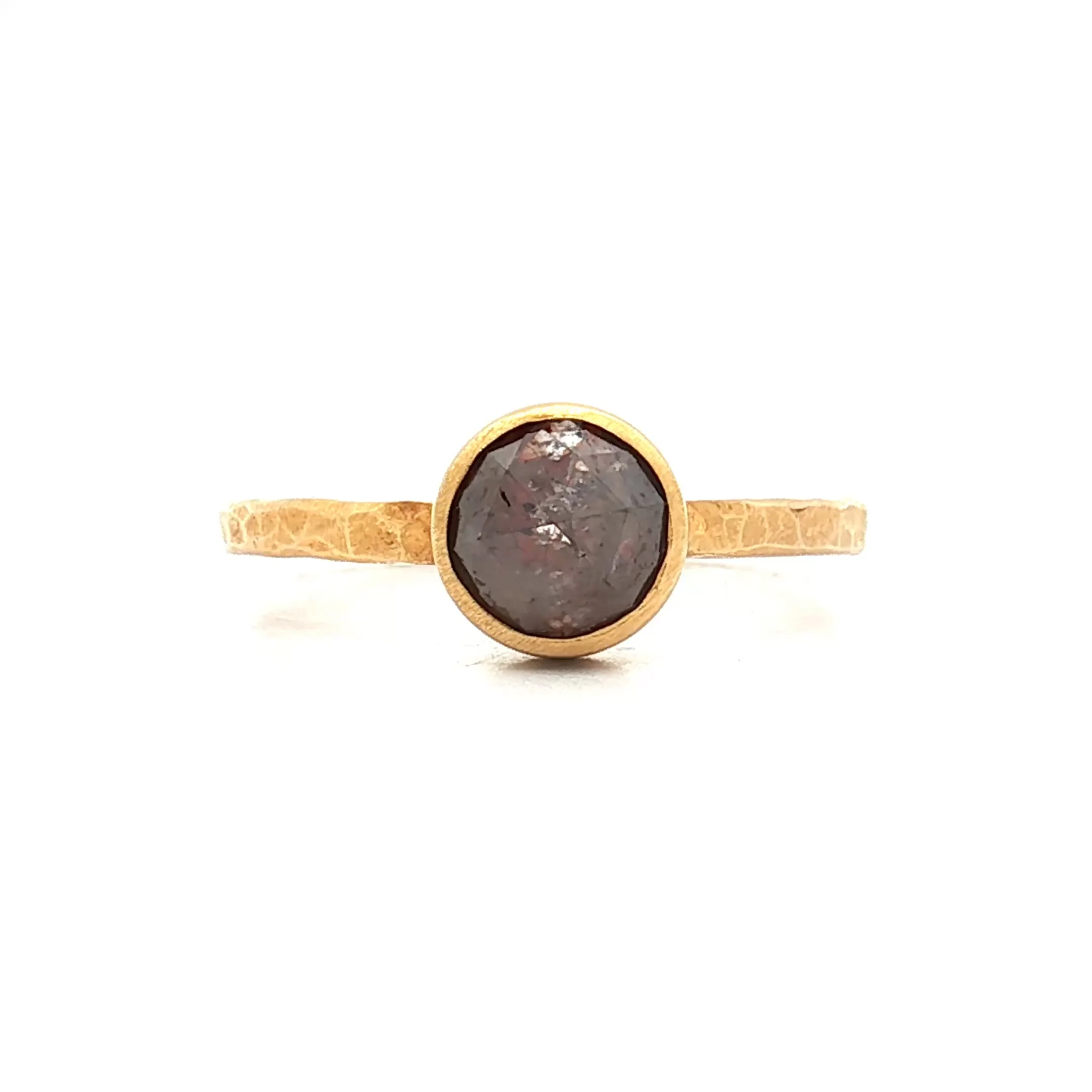 .62 Salt & Pepper Rose Diamond Engagement Ring 18k