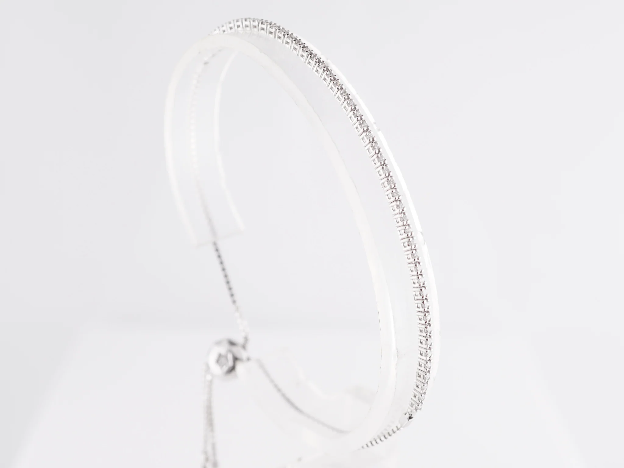 .62 Thin Diamond Bracelet in 14k White Gold - Image 3