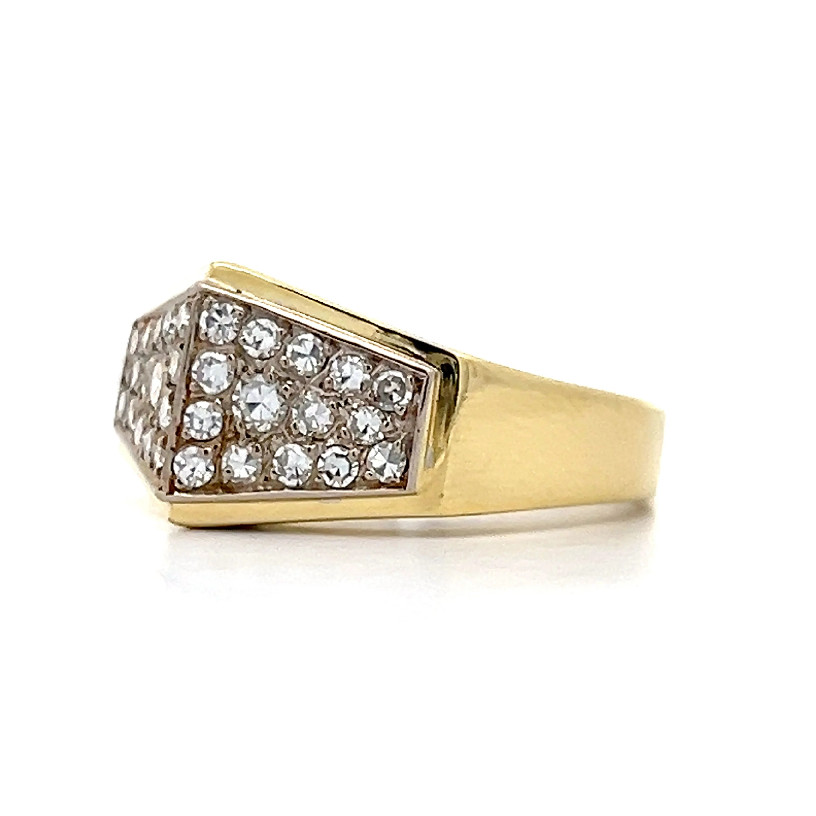 .62 Vintage 1950s Diamond Cocktail Ring in 18k - Image 2