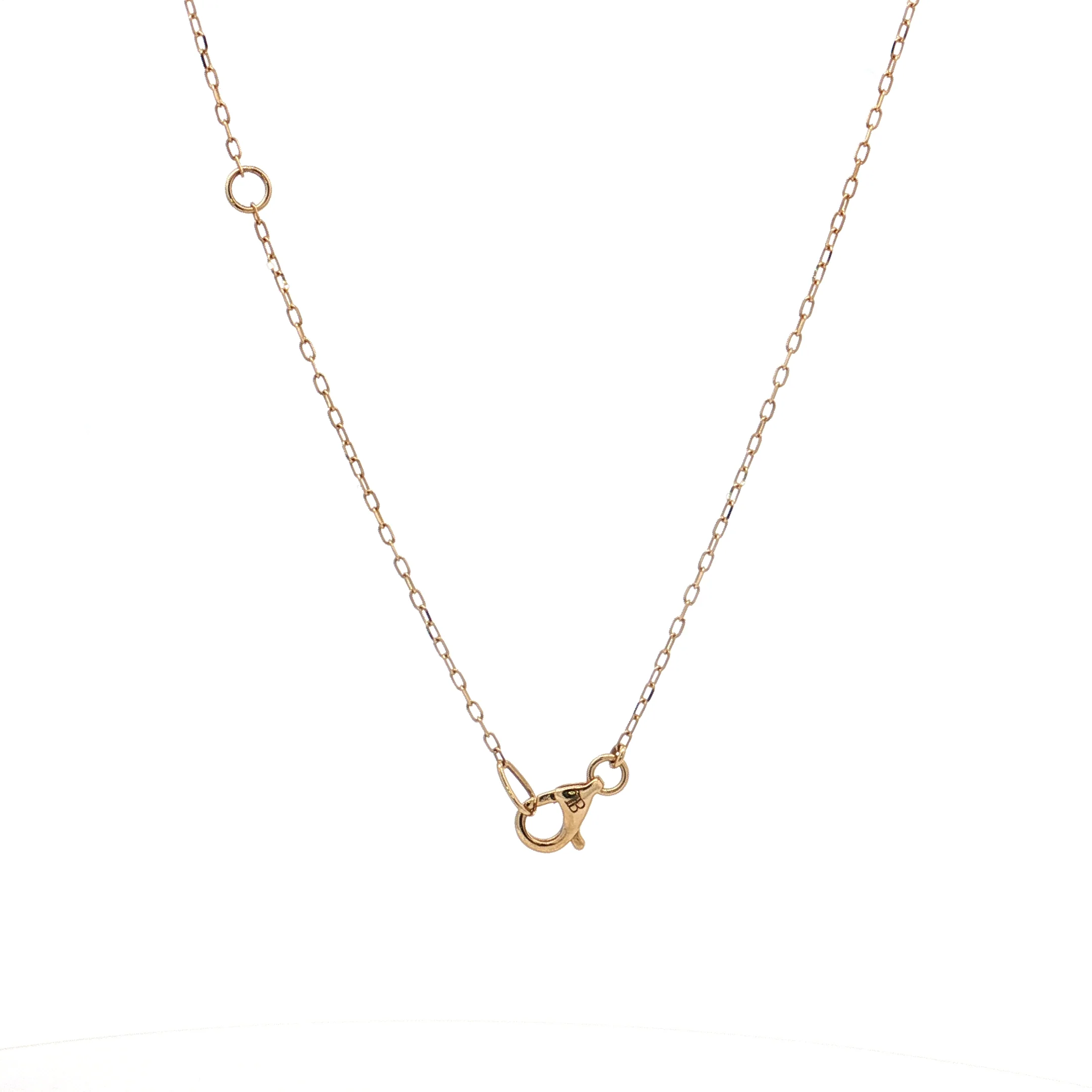 .63 Multi-Gemstone Bar Pendant Necklace 14k - Image 4