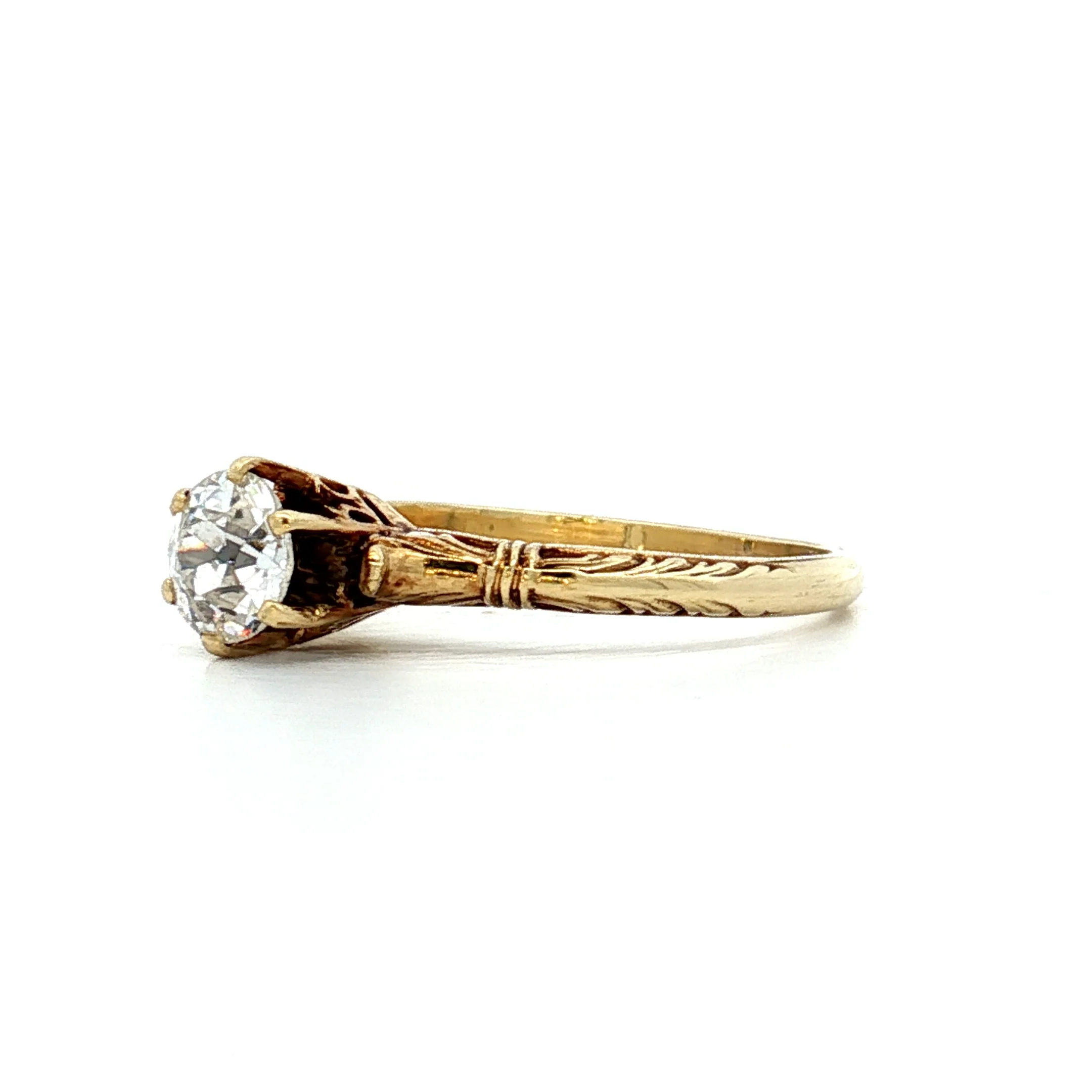 .65 Antique Old European Diamond Engagement Ring 14k - Image 2