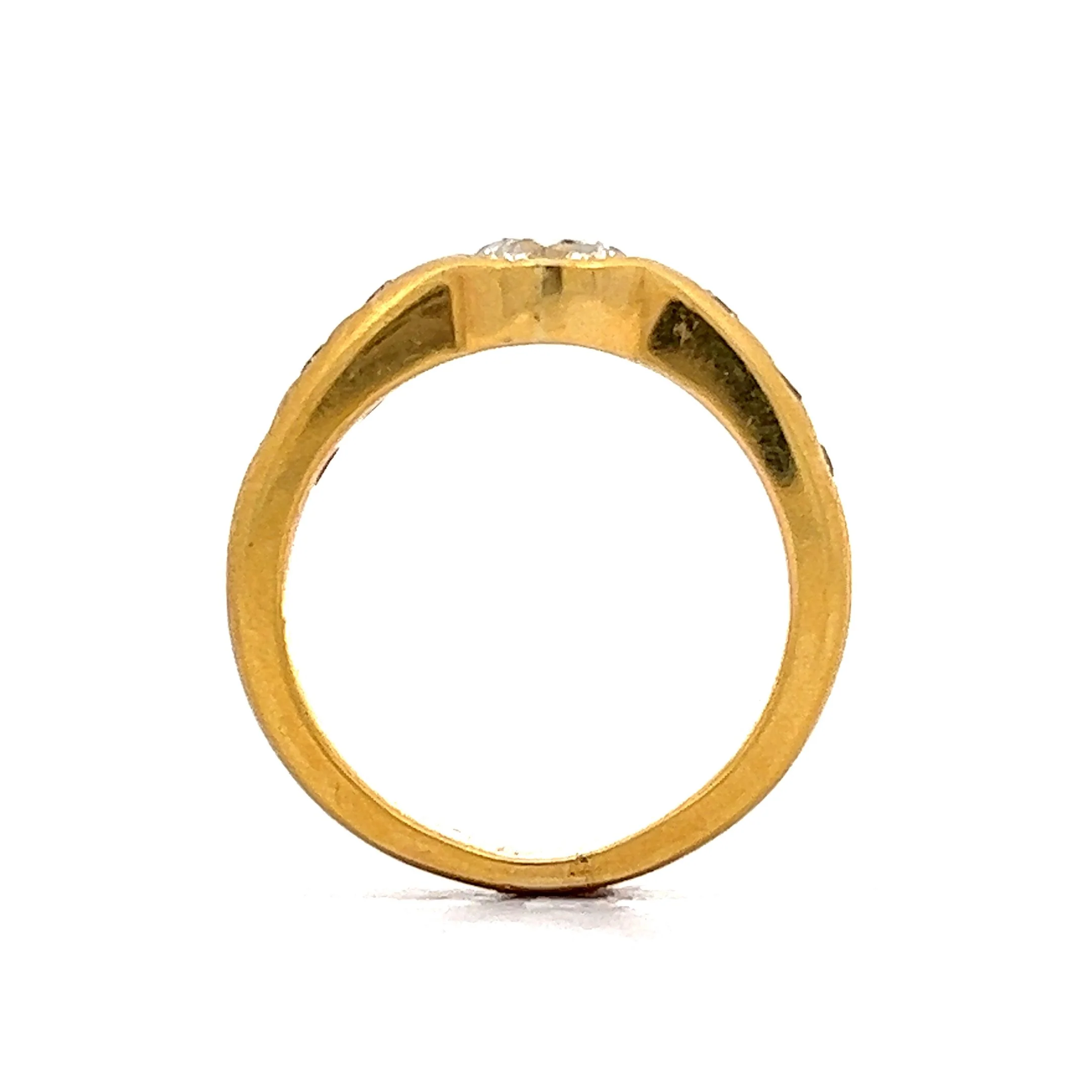 .65 Bezel Set Diamond Engagement Ring in 18k Yellow Gold - Image 4