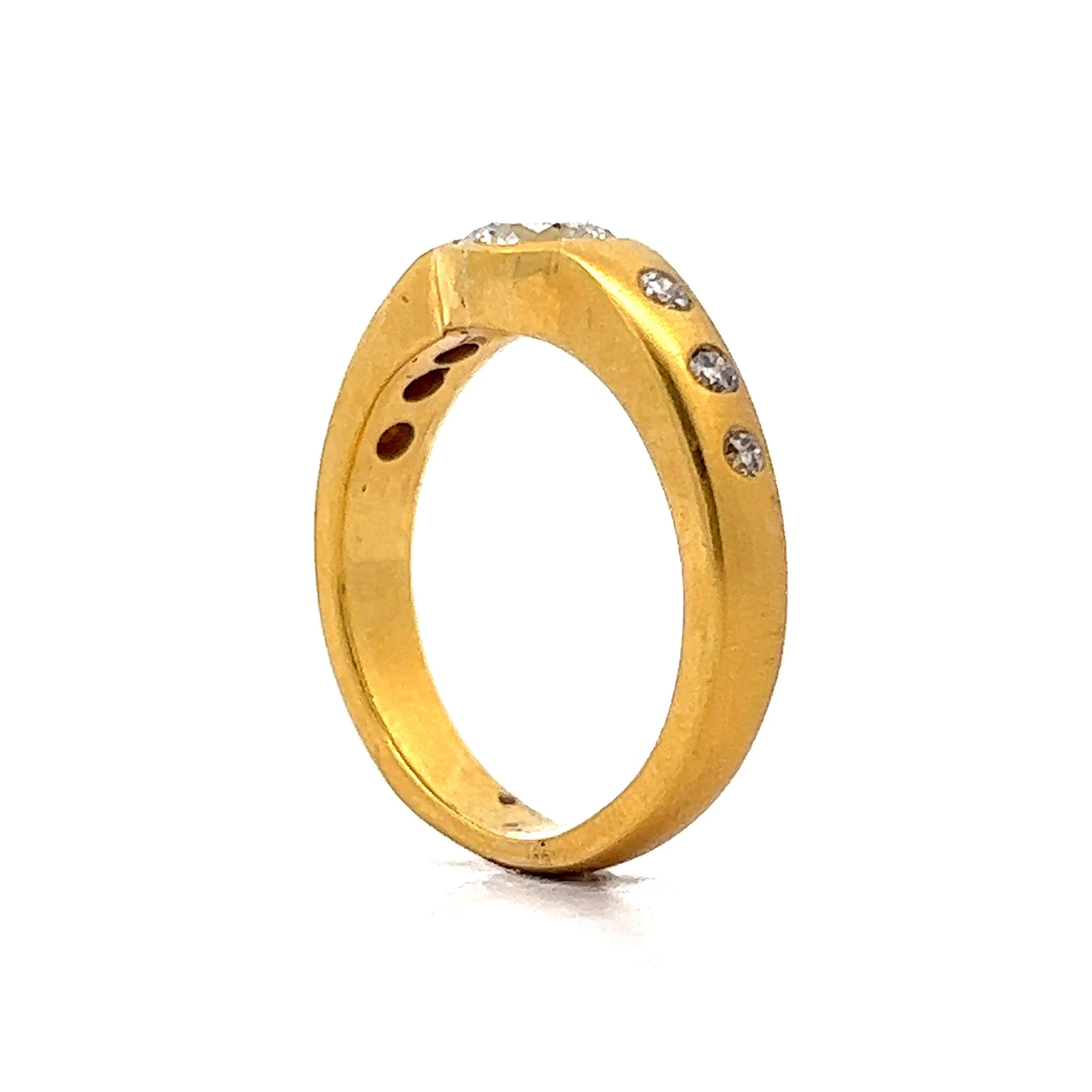 .65 Bezel Set Diamond Engagement Ring in 18k Yellow Gold - Image 5
