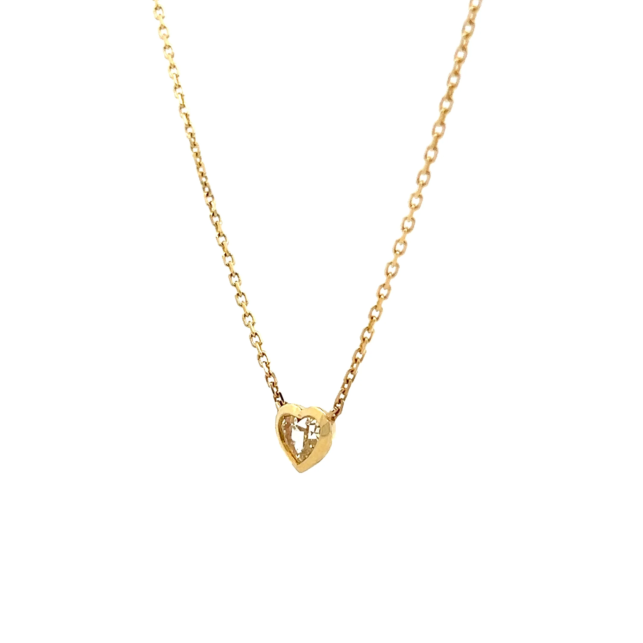 .65 Fancy Yellow Heart Diamond in 18k Yellow Gold - Image 2