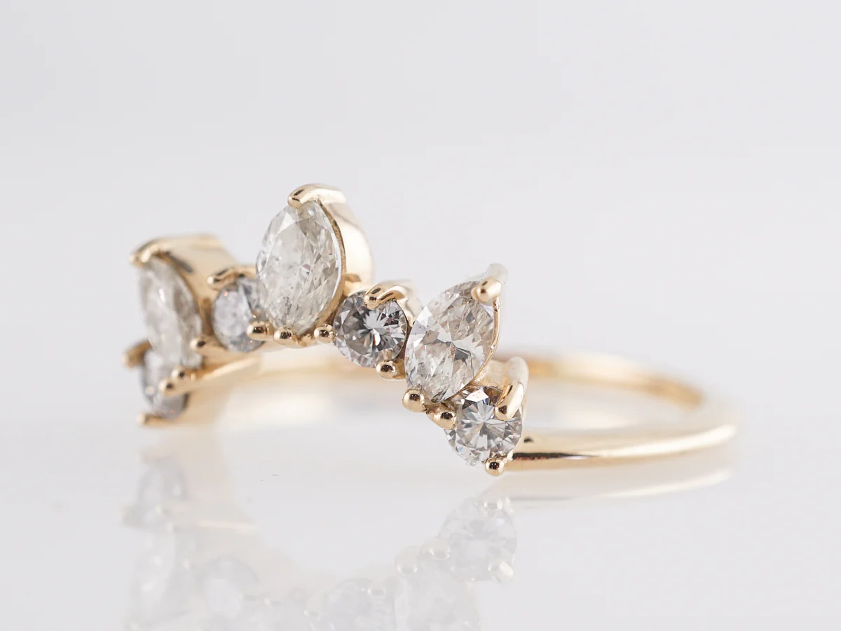 .65 Tiara Diamond Wedding Band in 14k Yellow Gold - Image 2