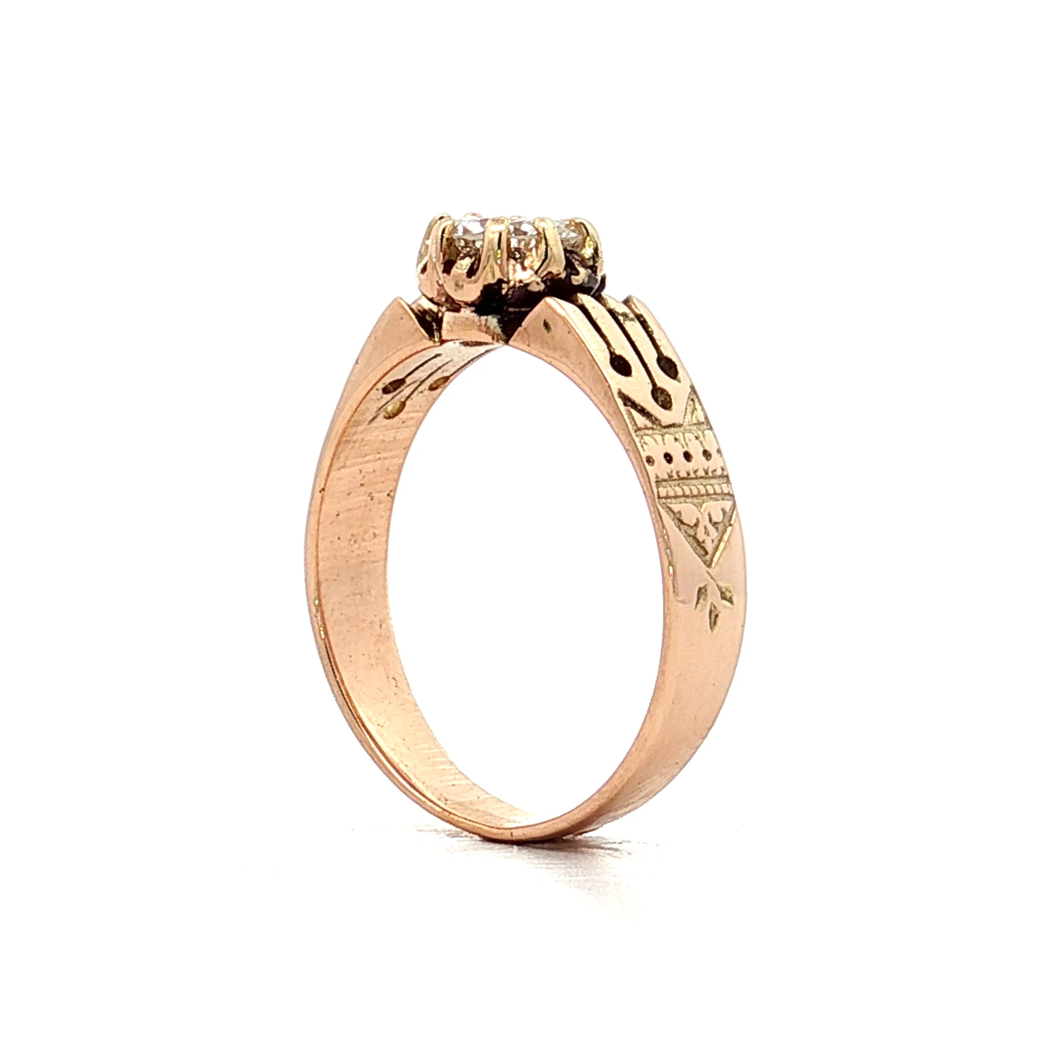 .65 Victorian Diamond Engagement Ring in 14k Rose Gold - Image 5