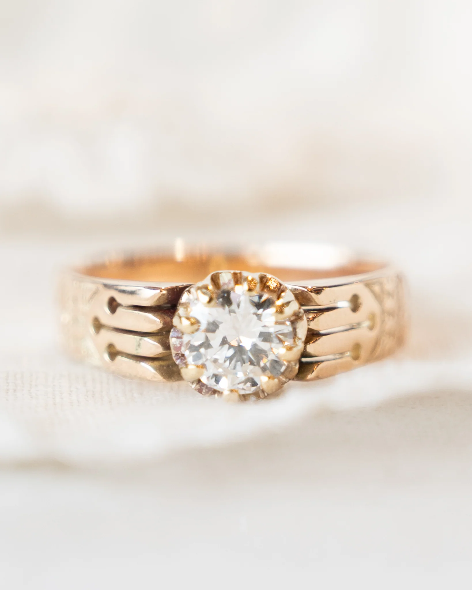 .65 Victorian Diamond Engagement Ring in 14k Rose Gold - Image 7