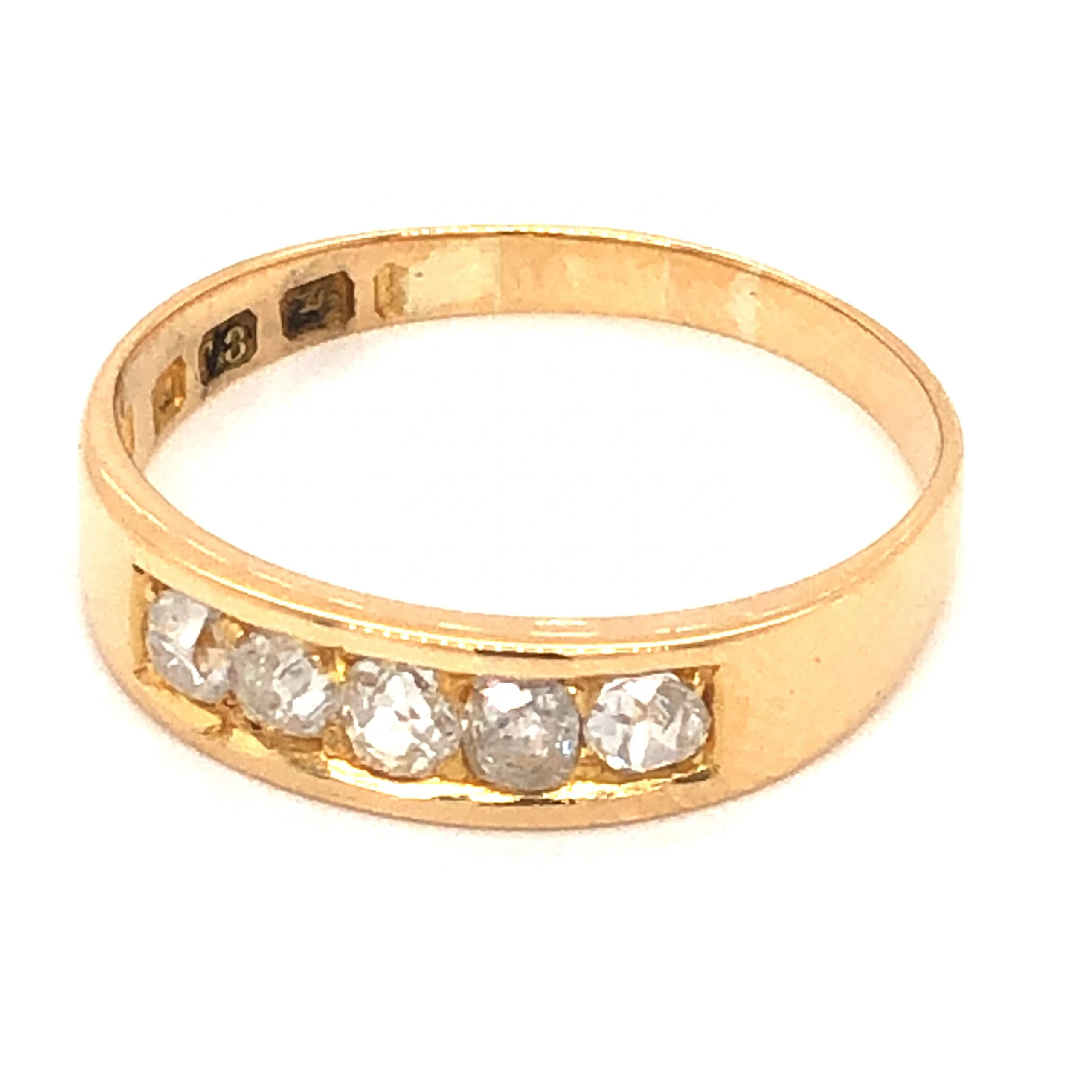 .65 Vintage Victorian Diamond Band in 18K Yellow Gold - Image 2