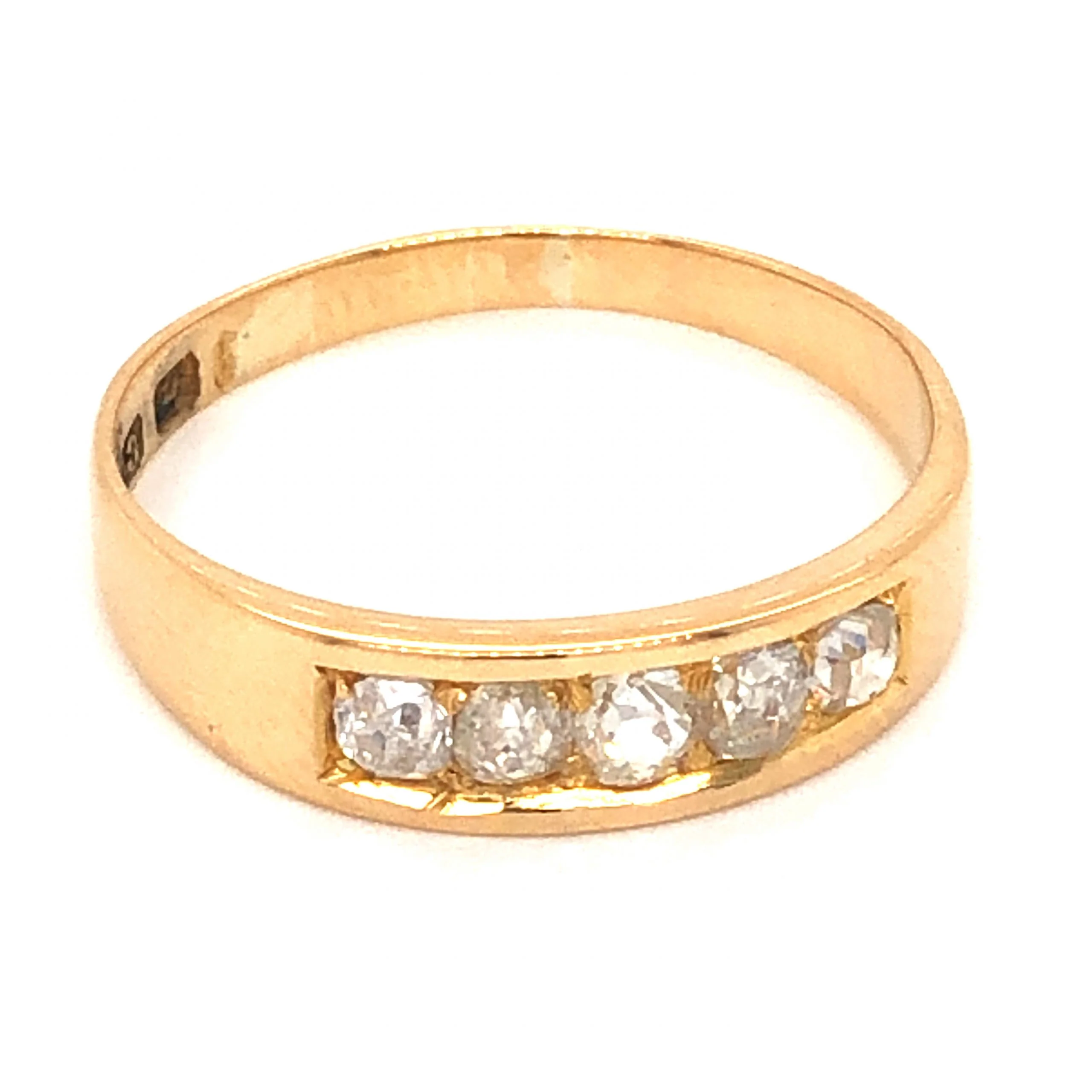 .65 Vintage Victorian Diamond Band in 18K Yellow Gold - Image 3