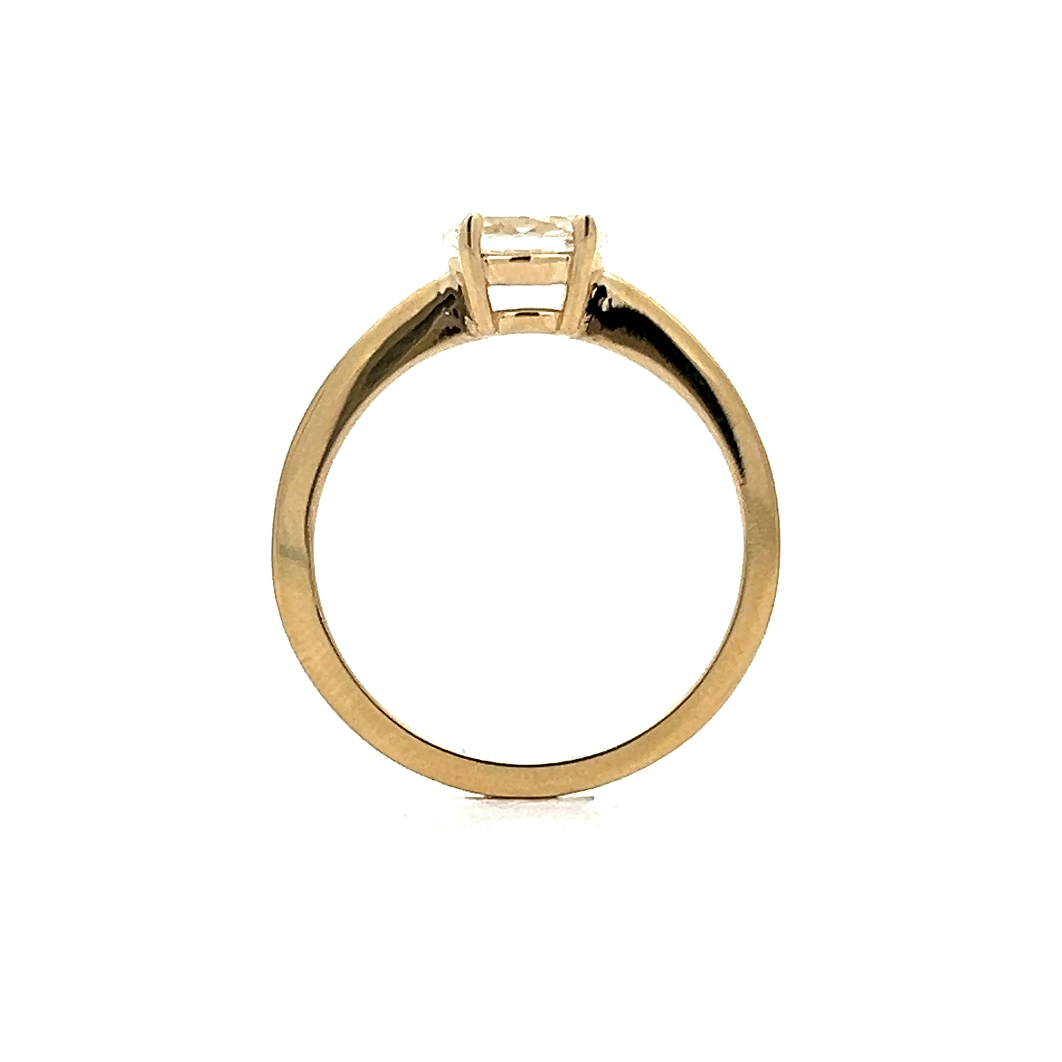.66 East-West Oval Diamond Solitaire Engagement Ring in 14k - Image 4