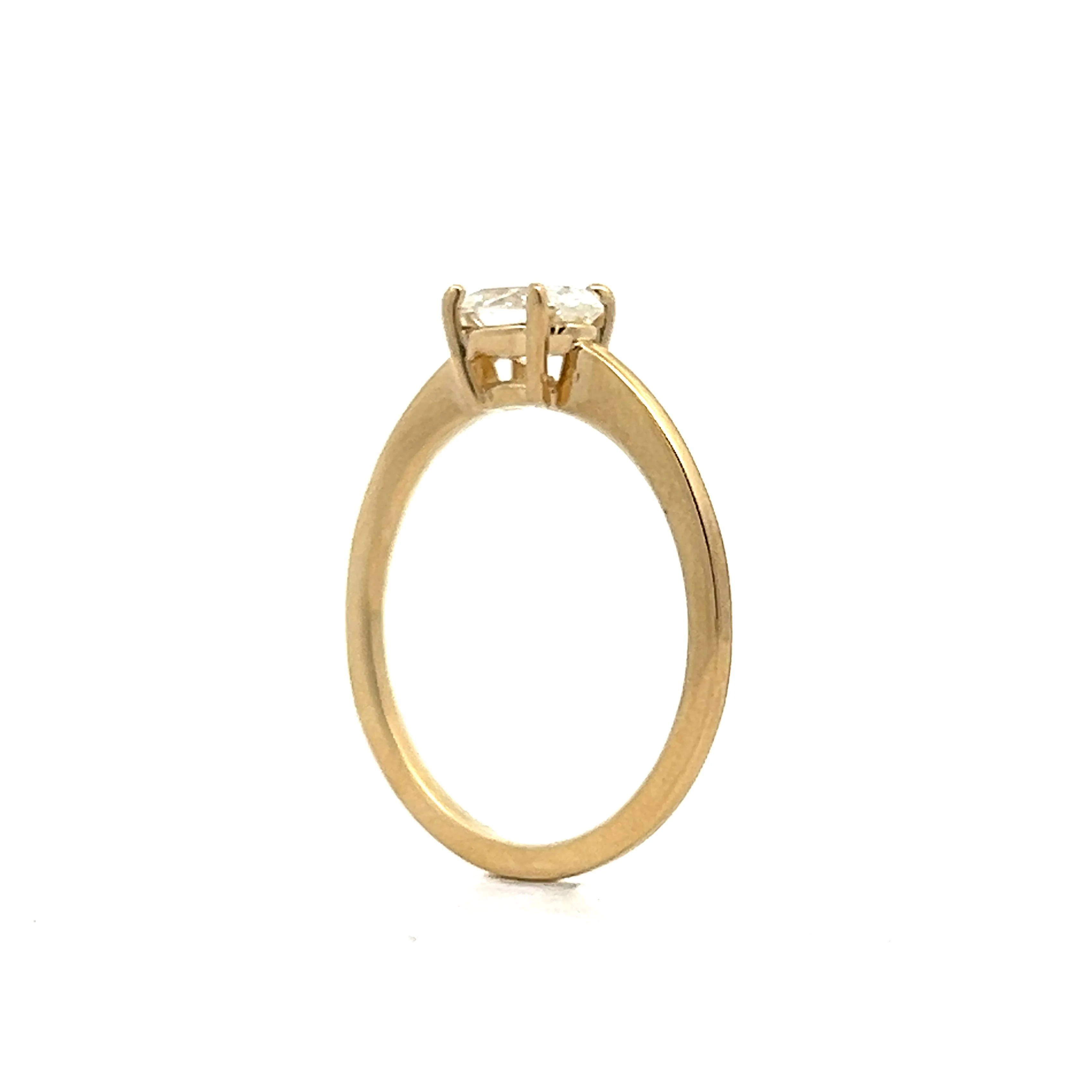 .66 East-West Oval Diamond Solitaire Engagement Ring in 14k - Image 5