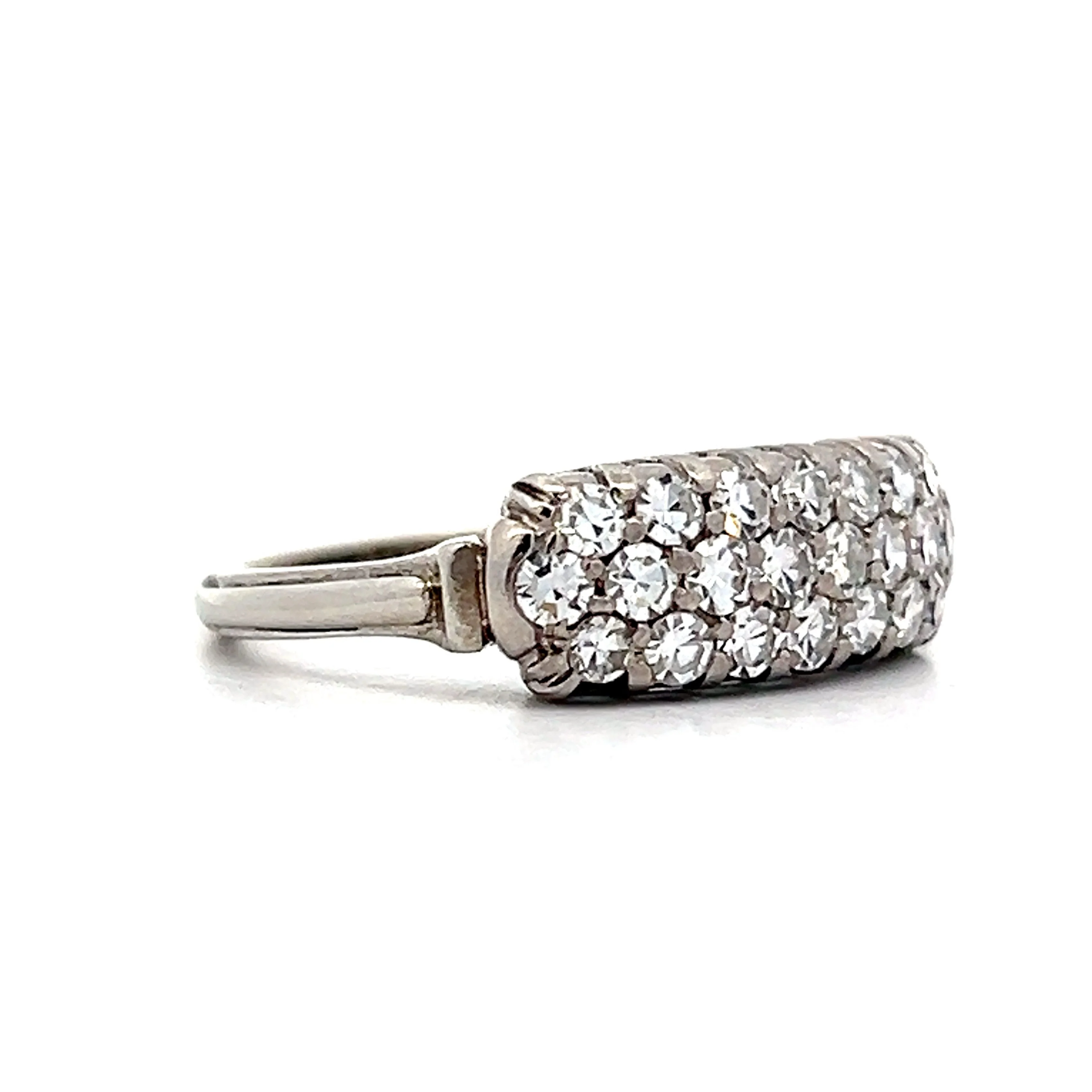 .66 Vintage 1950's Diamond Ring in 18k White Gold - Image 3