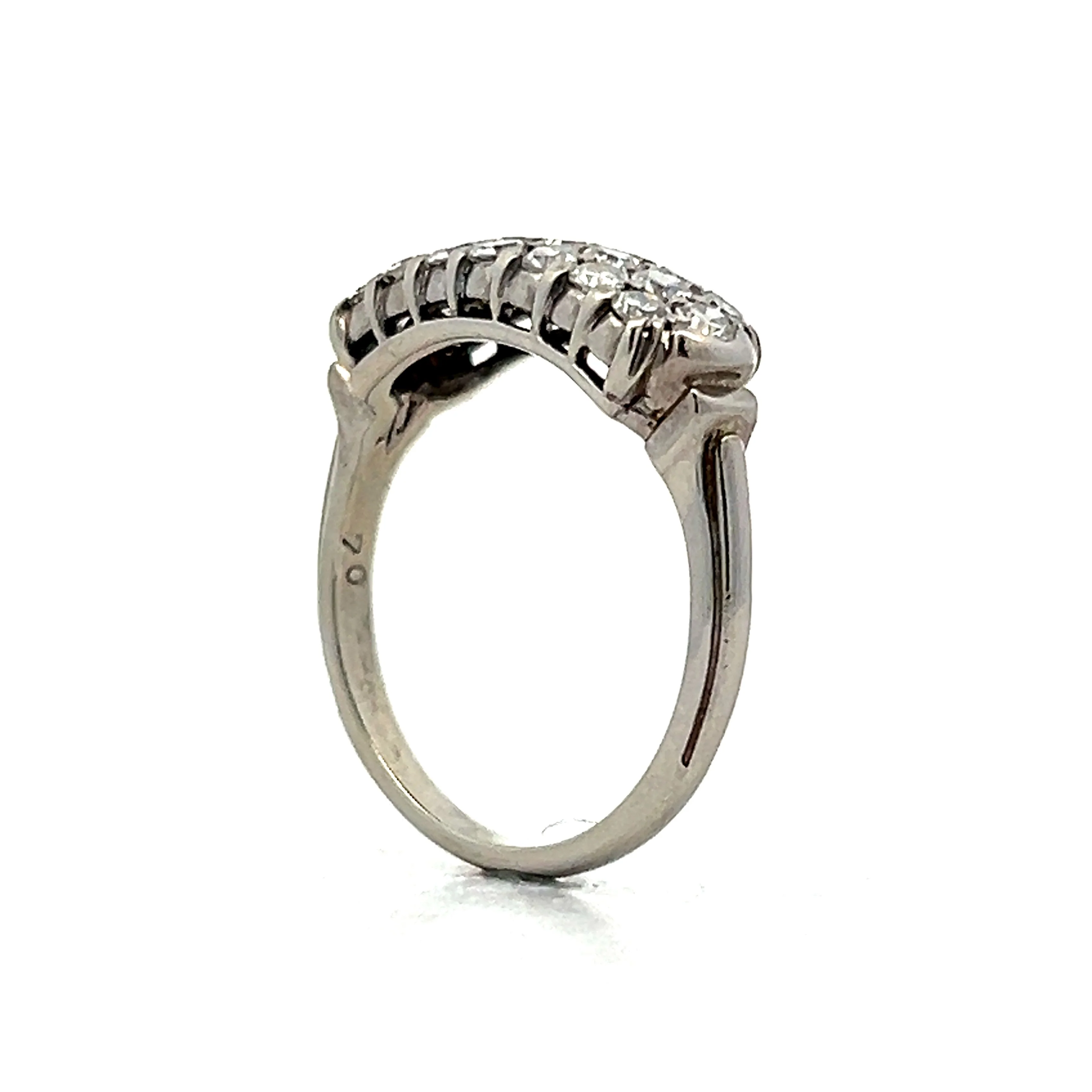 .66 Vintage 1950's Diamond Ring in 18k White Gold - Image 5