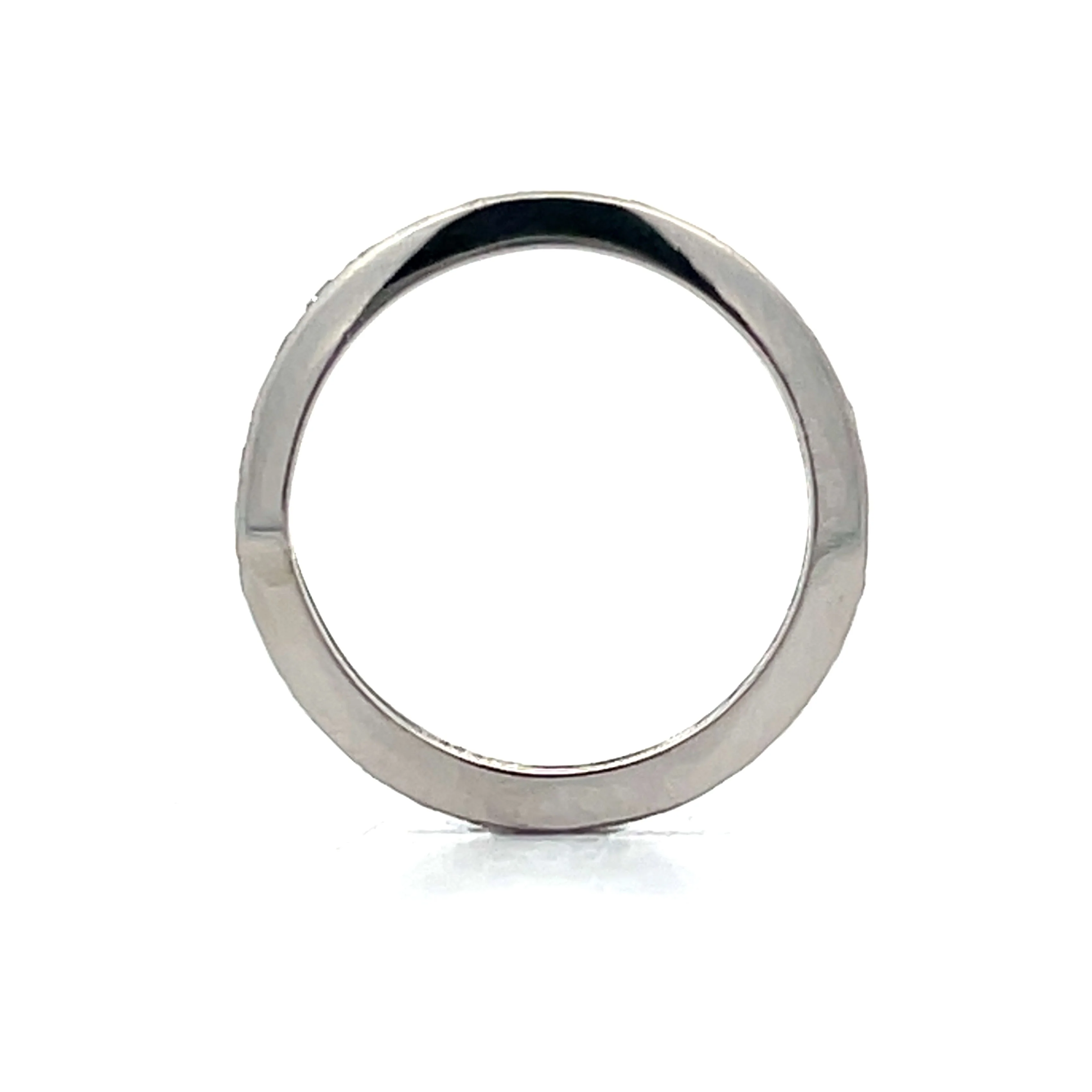 .66 Vintage Single Cut Diamond Eternity Band in Platinum - Image 5