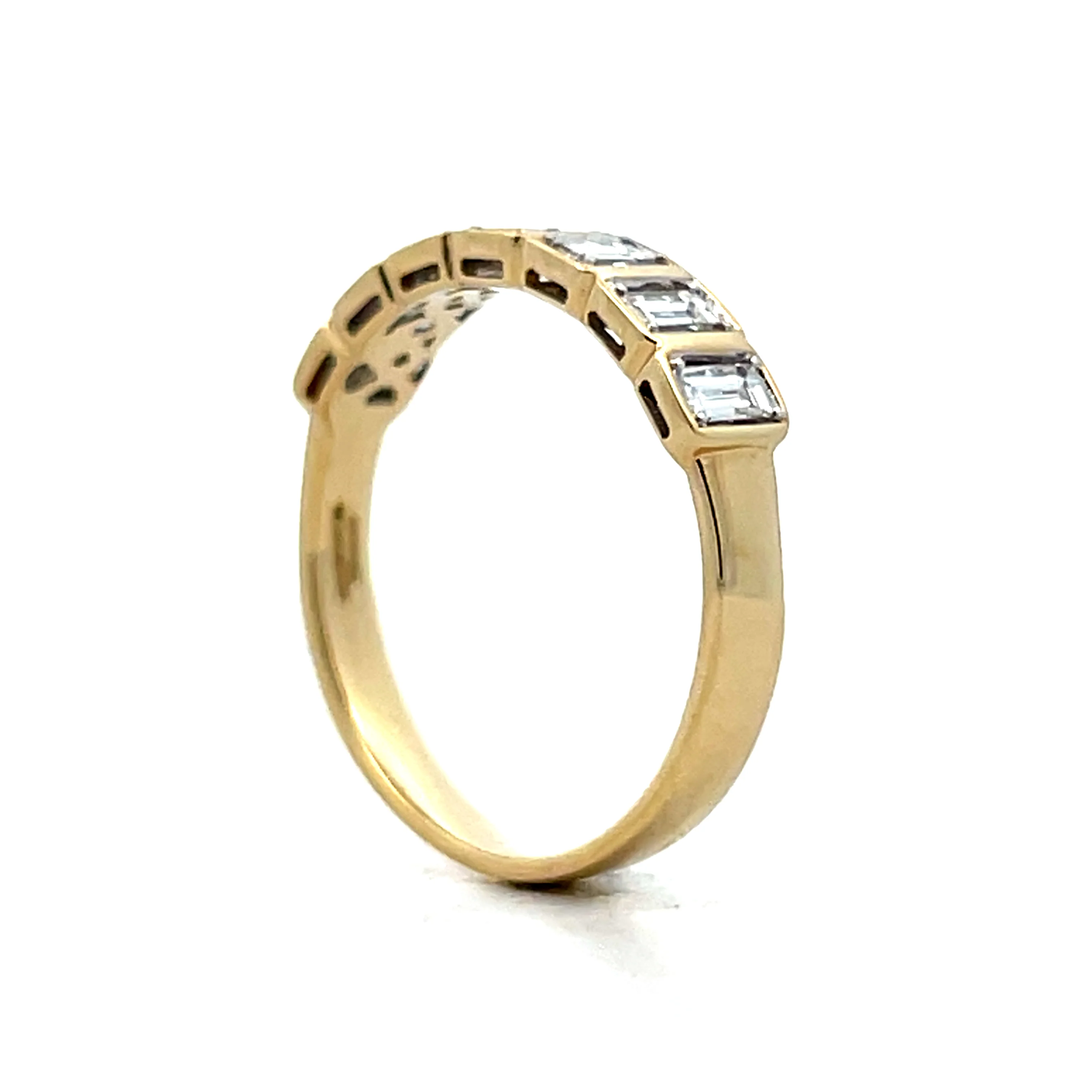 .67 Bezel Baguette Diamond Eternity Band 14k - Image 5