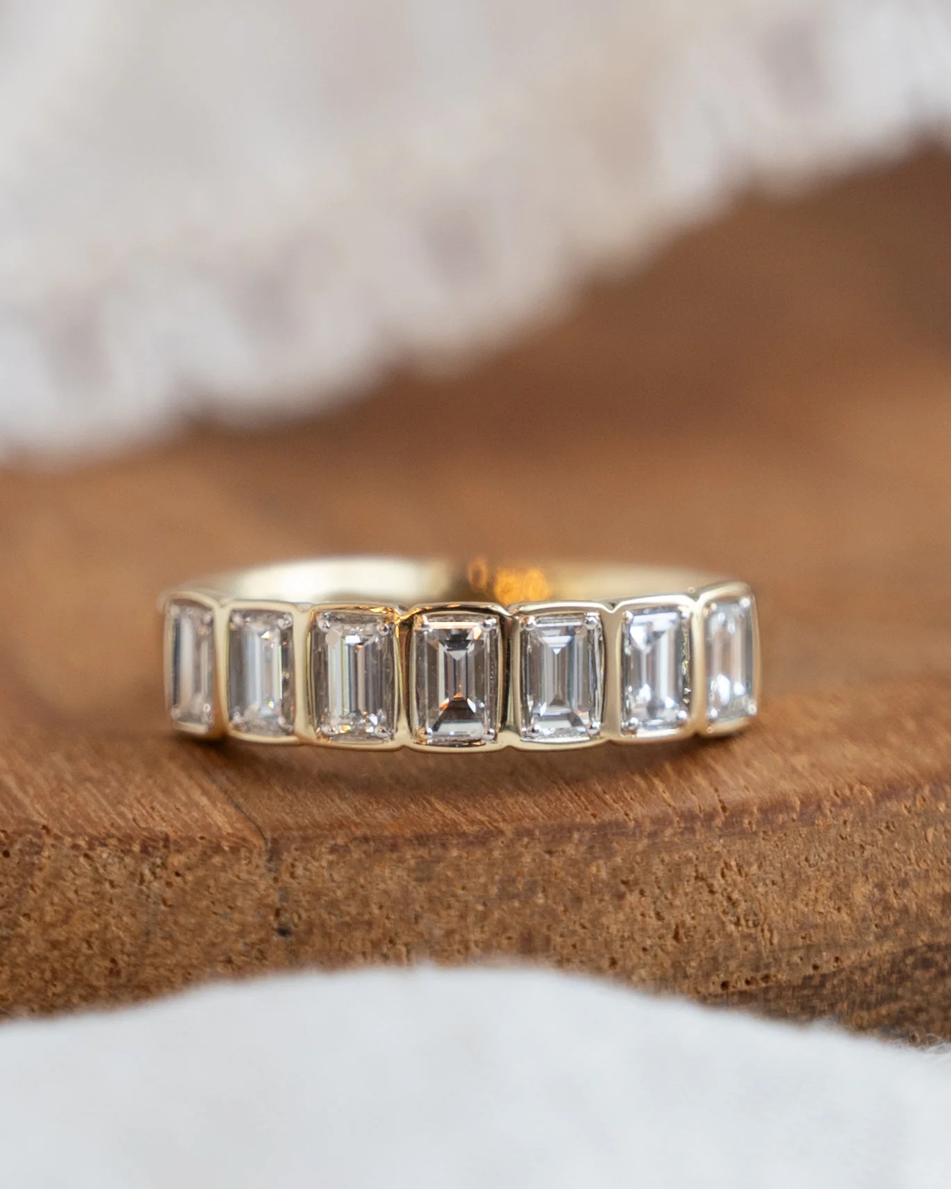 .67 Bezel Baguette Diamond Eternity Band 14k - Image 6