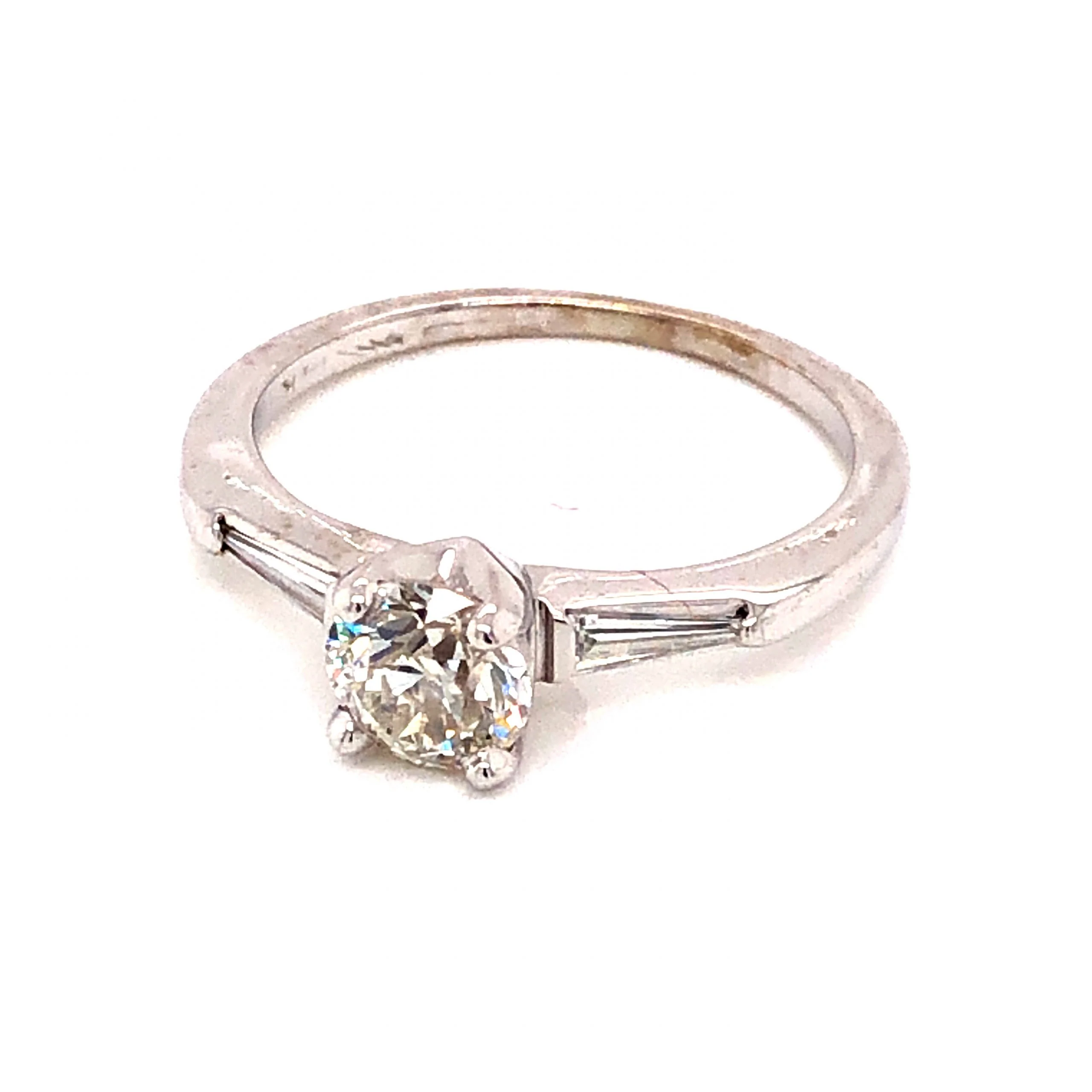 .67 Mid-Century Diamond Engagement Ring in 14k White Gold - Image 2