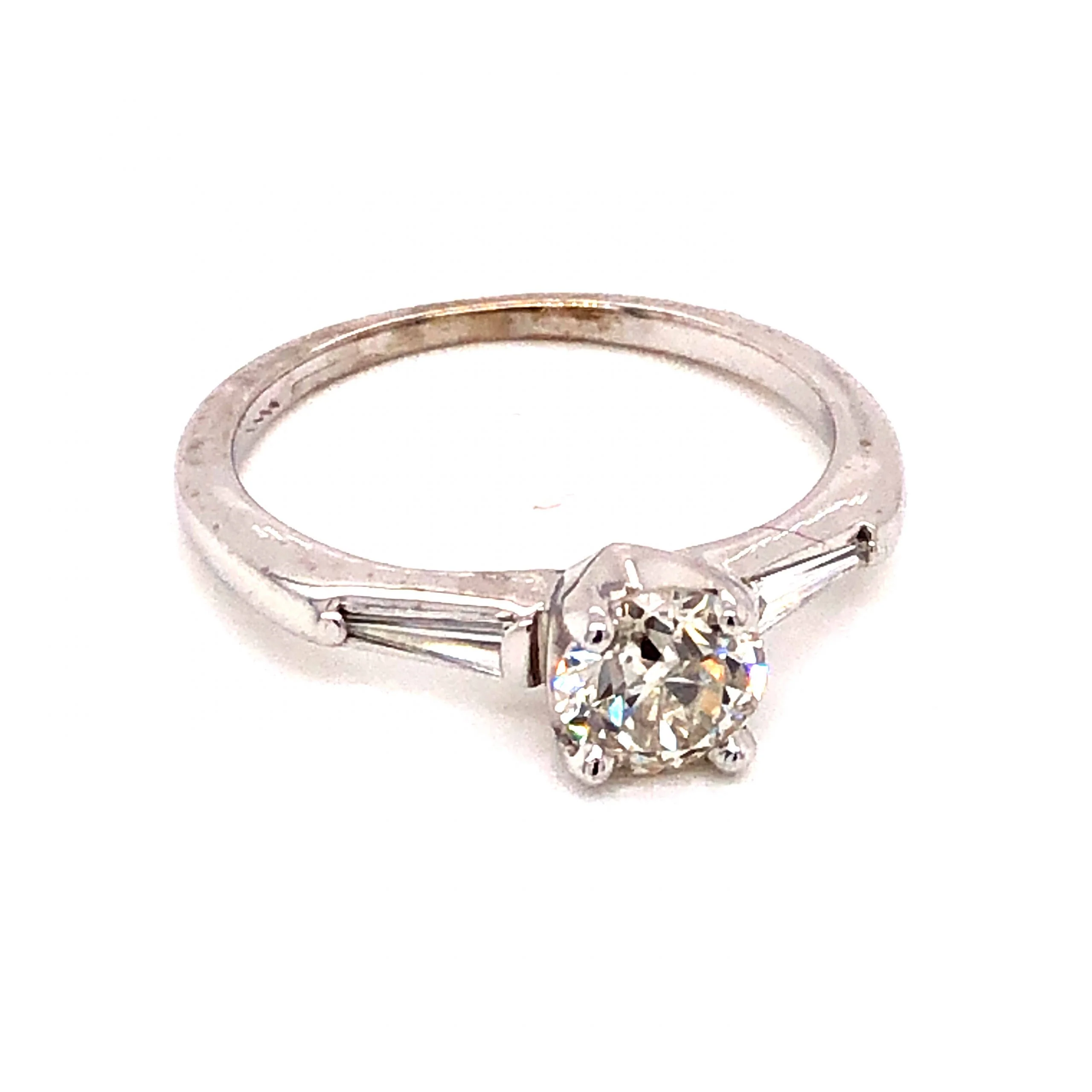 .67 Mid-Century Diamond Engagement Ring in 14k White Gold - Image 3