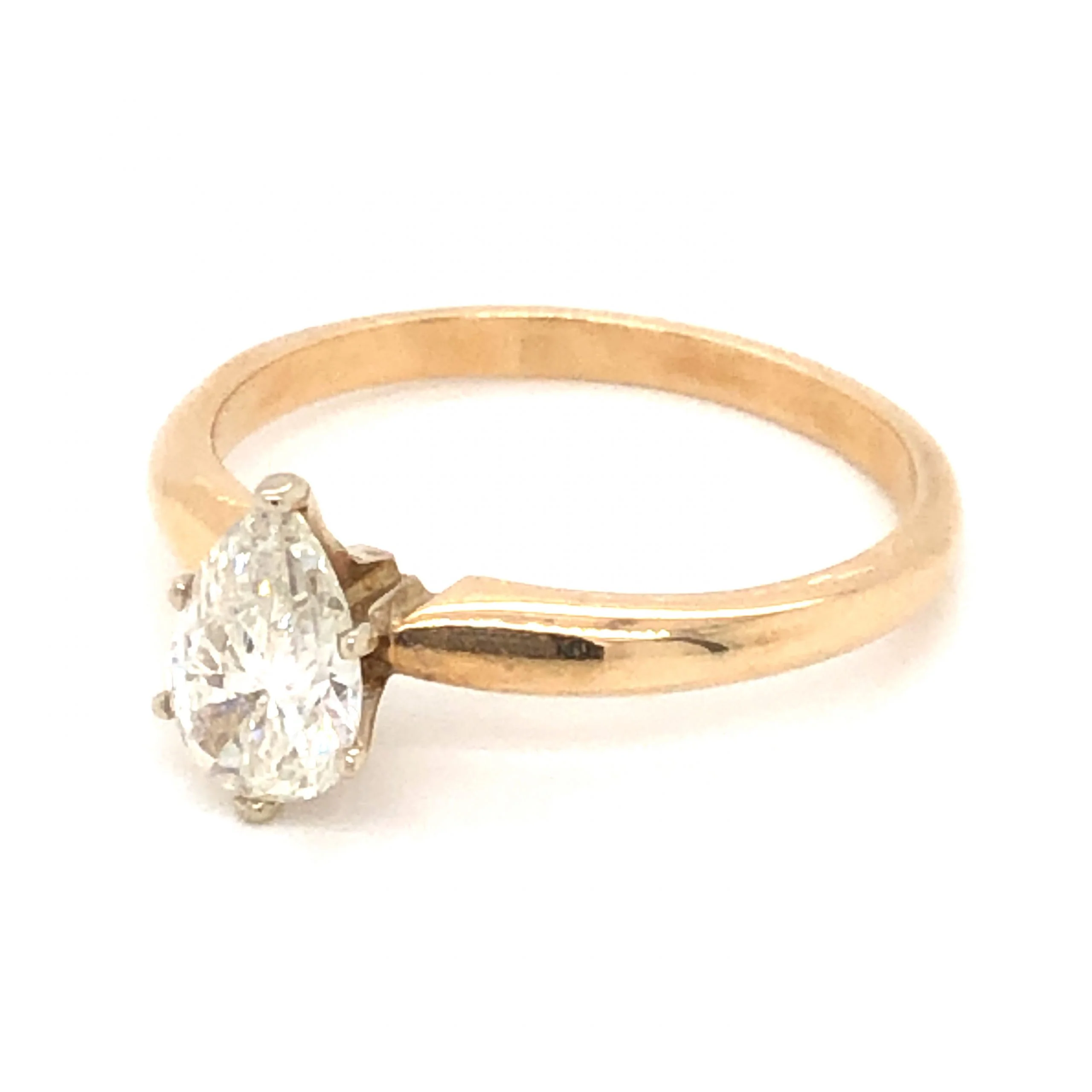 .67 Pear Cut Solitaire Diamond Engagement Ring in 14k - Image 2